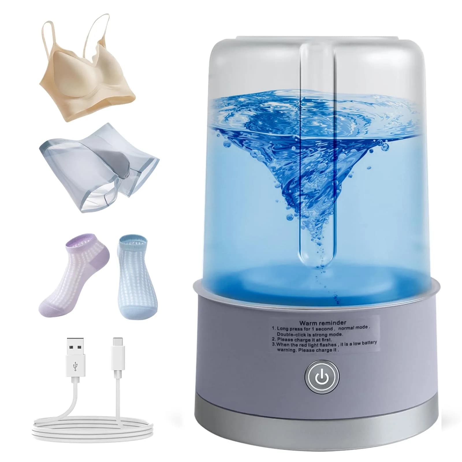 SUNHAIXIA Portable Mini Washing Machine Purple | Deep Cleans Underwear, Baby Clothes, Small Laundry | Quiet Energy-Efficient - main product image