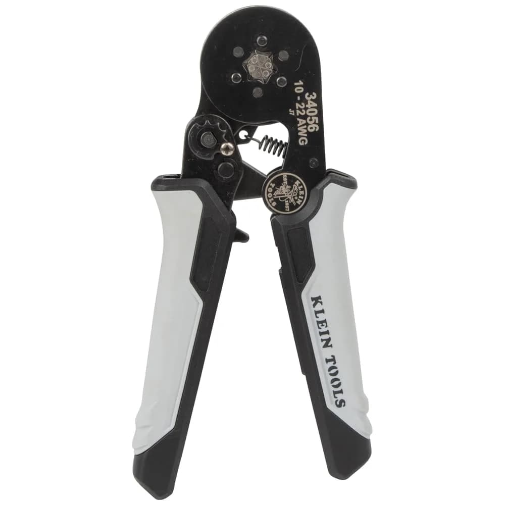 Klein Tools 34061 Ferrule Crimping Tool Set with Hex Crimper | Precision Ratcheting Hand Tool for Electrical Work