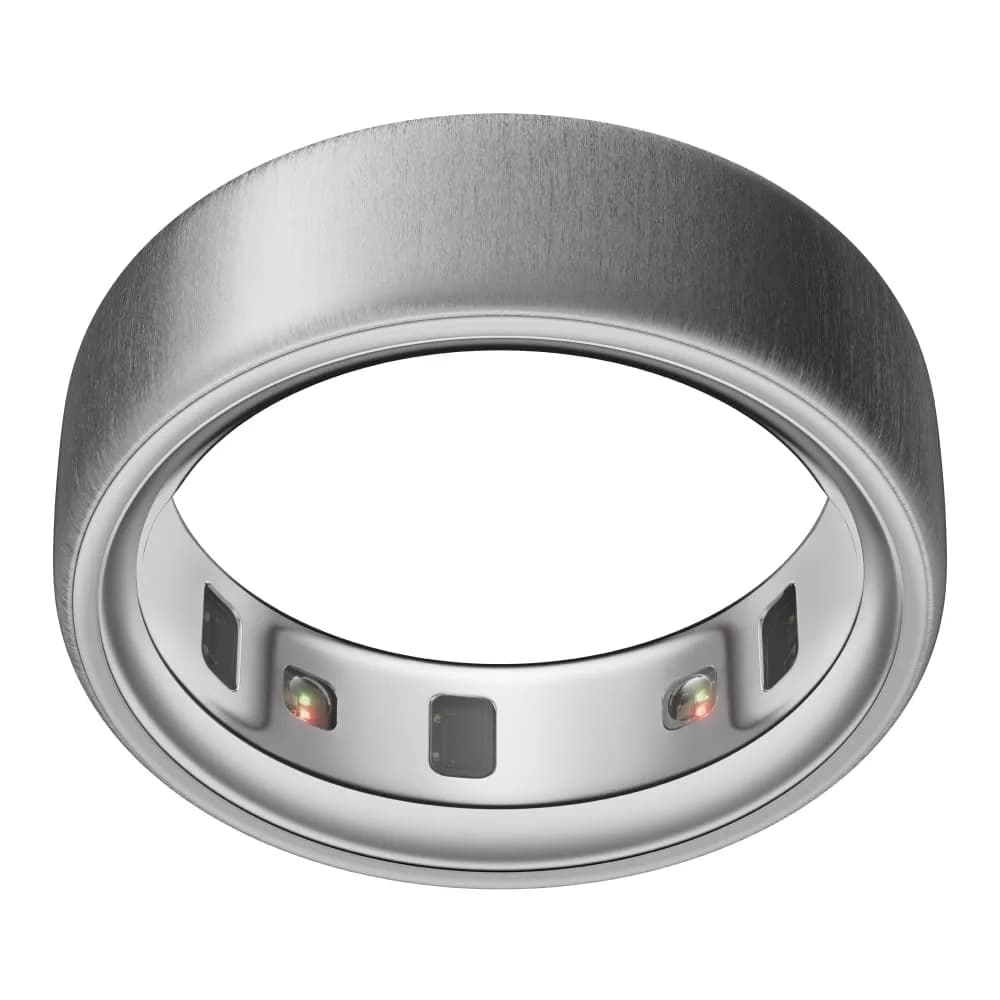 OURA Ring 4 Smart Ring Brushed Silver Size 8 | Accurate Health Tracking with Smart Sensing - main product image