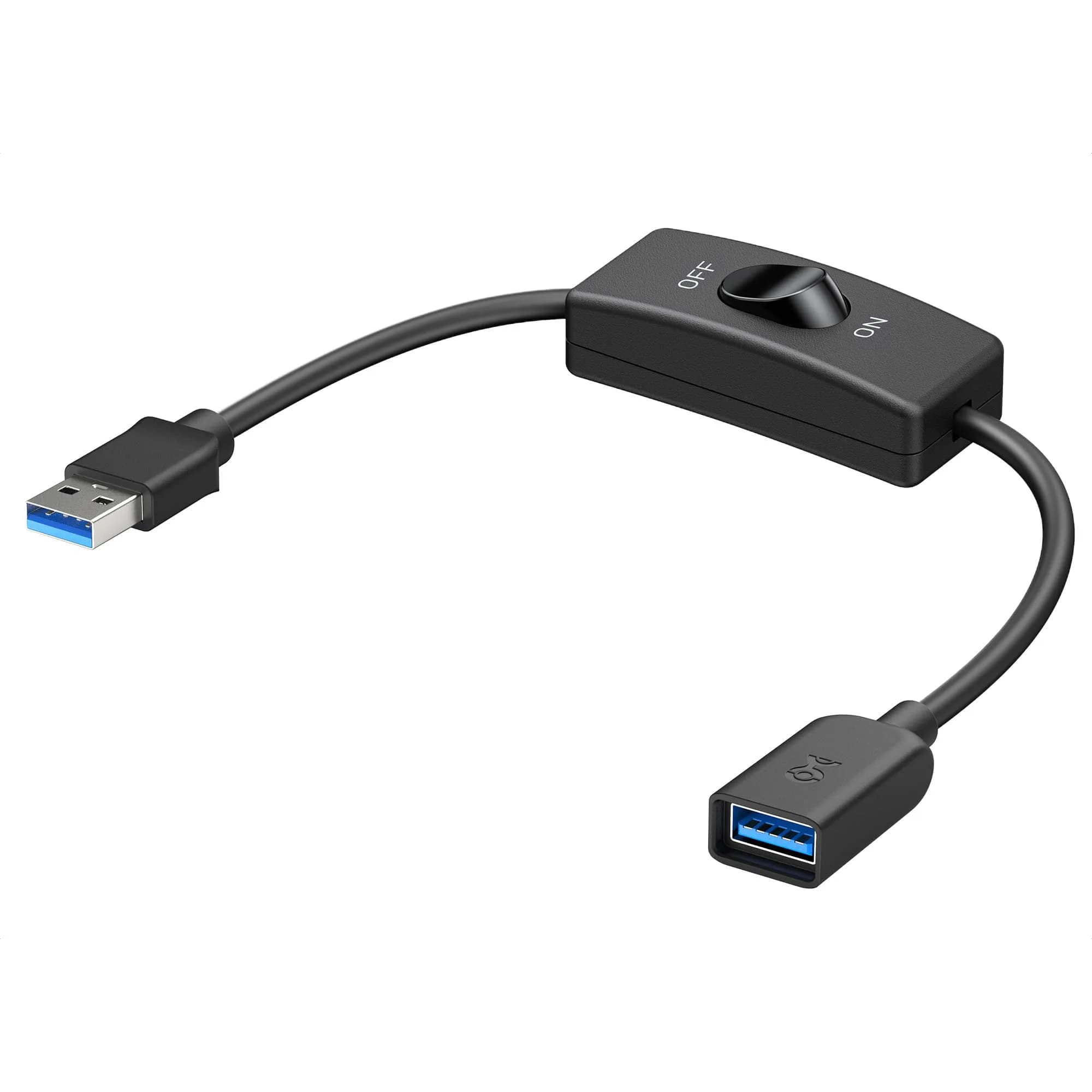 Cable Matters USB 3.0 Extension Cable with On/Off Switch, 1ft (0.3m) | 5Gbps Data Transfer - main product image