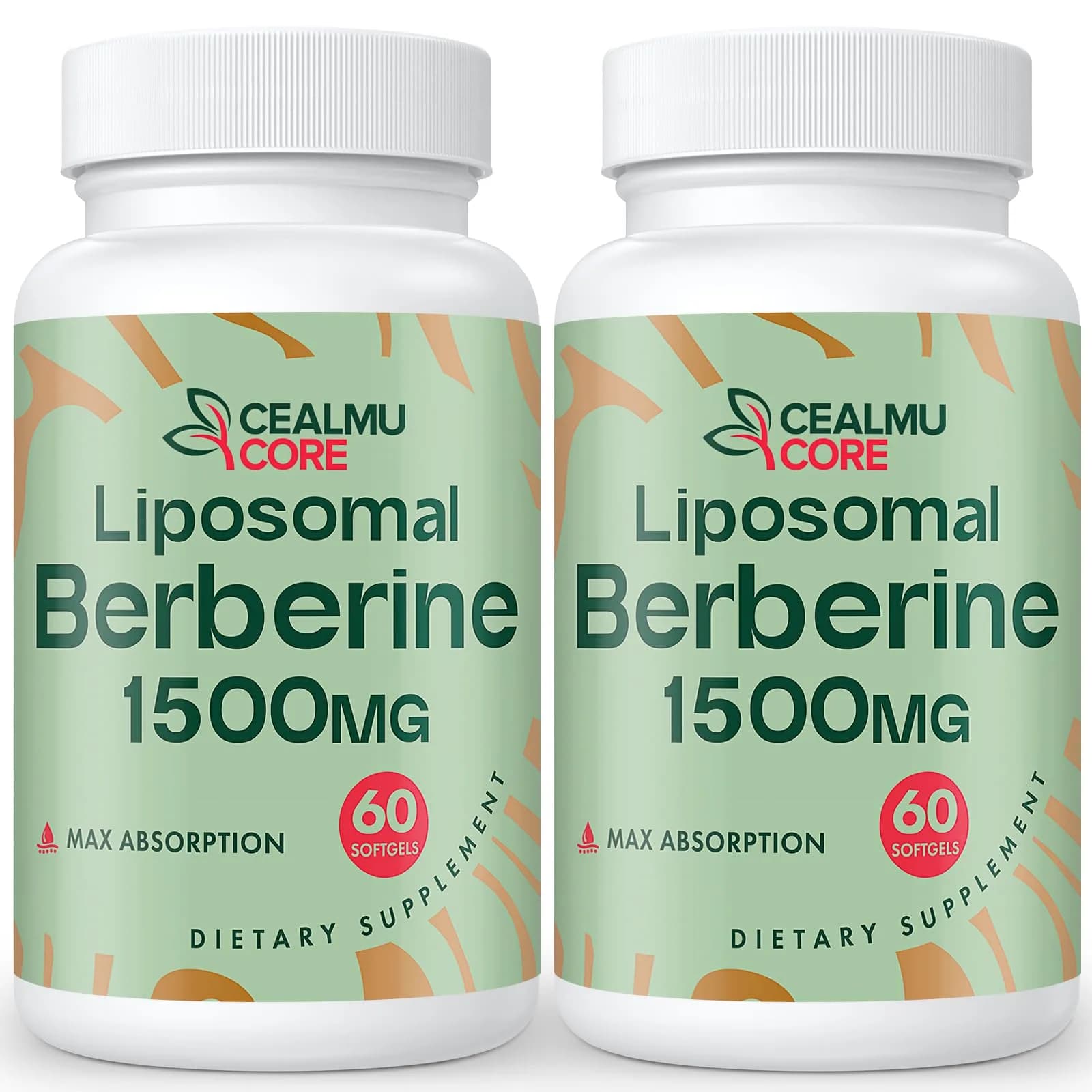 CEALMU CORE Liposomal Berberine HCL 60 Count | High Bioavailability Supplement for Adults
