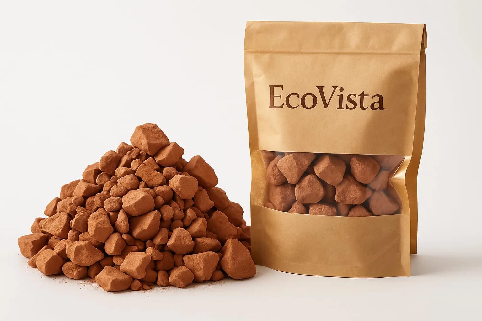 EcoVista Natural Red Edible Clay Chunks | Organic, Pure, 4 oz (114gm), Ideal for Eating & Skin Care - main product image