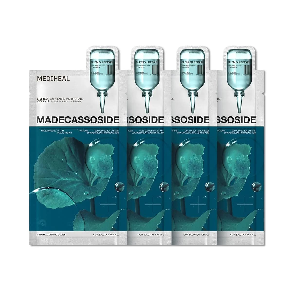 MEDIHEAL Madecassoside Essential Face Sheet Mask 24ml (0.811 Fl Oz) | Calms Redness & Evens Skin Tone