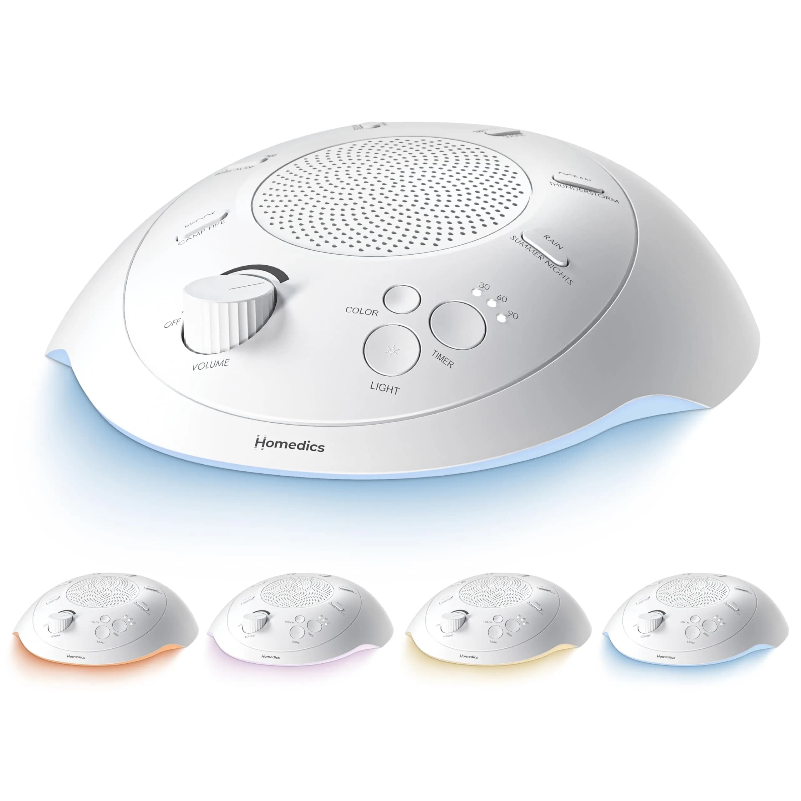 Homedics Sleep Better Portable Sound Machine with Night Light, 12 Soothing Sounds, 25ml (0.811 Fl Oz) | Ideal for Travel & Baby Sleep - main product image
