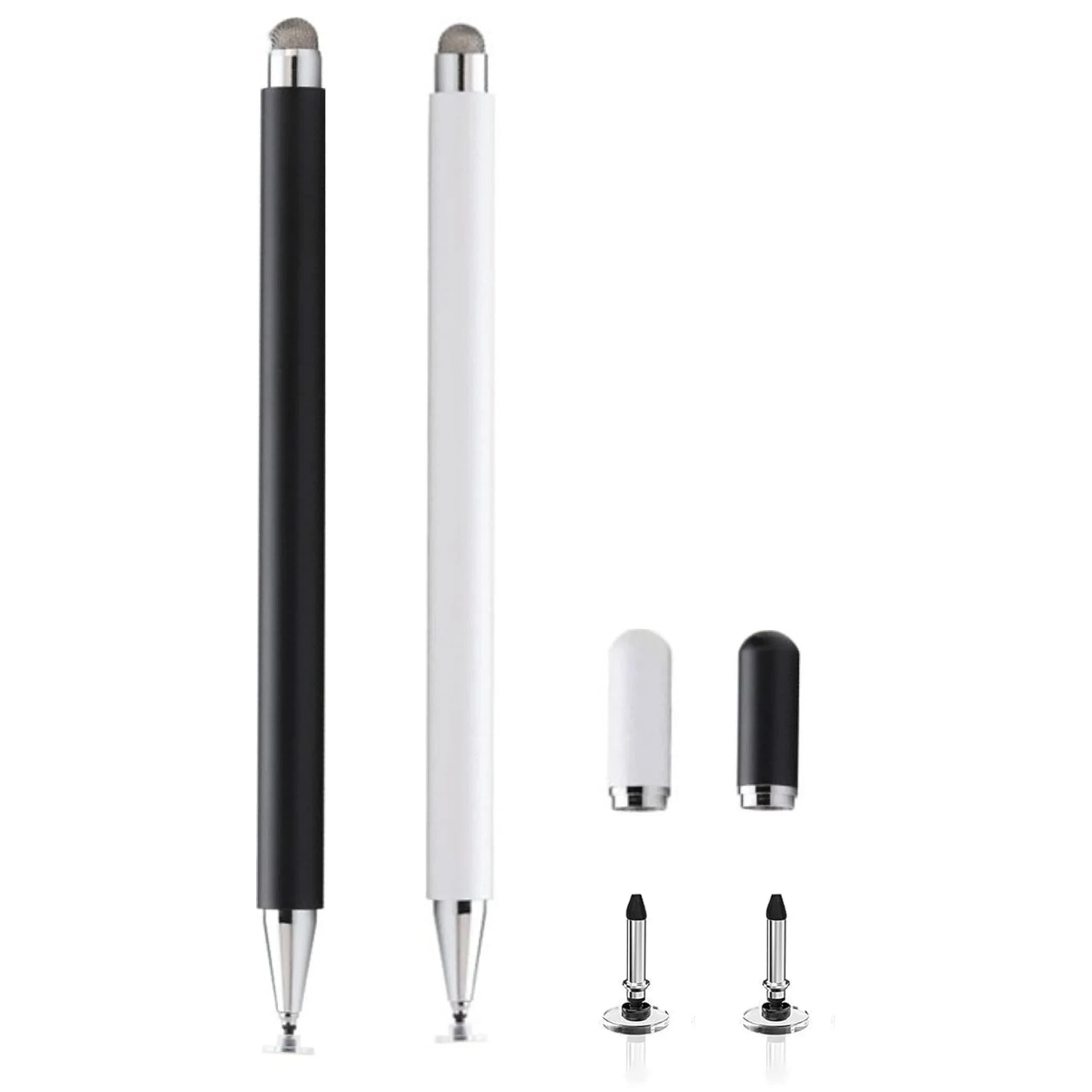 fllynewrite 2-in-1 Stylus Pen 2-Pack (Black+White) | Universal Touch Screen Compatibility - main product image