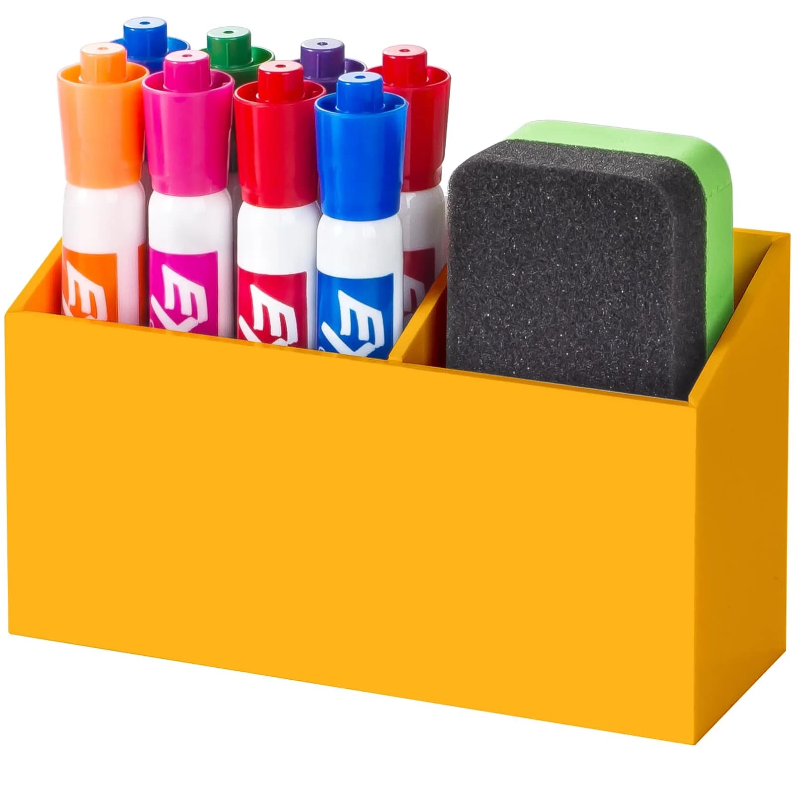 BEYGORM Magnetic Dry Erase Marker Holder with Non-Slip Pad, Acrylic Organizer 15.0 cm (5.9 in) | Attaches Securely to Whiteboards & Fridges - main product image