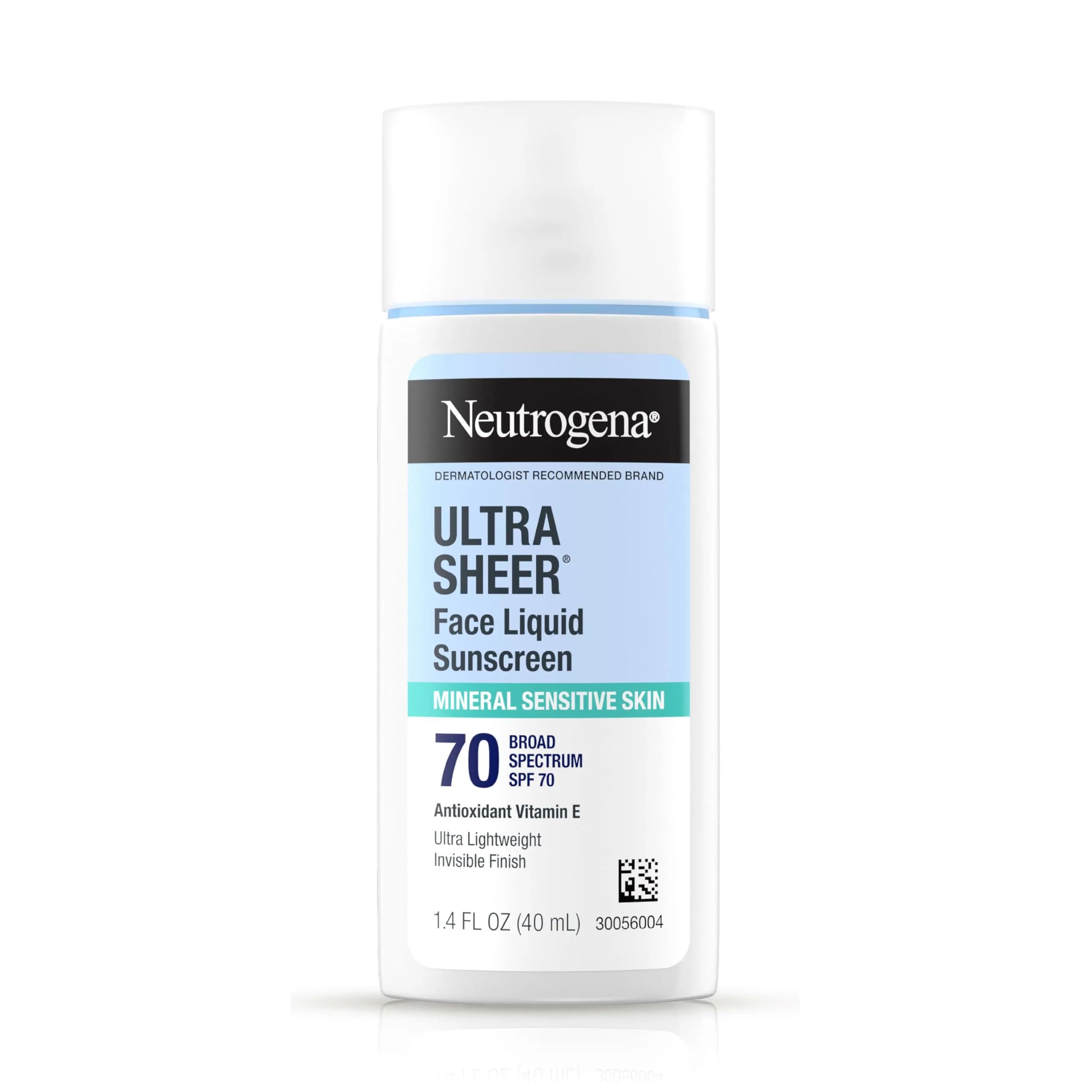 Neutrogena Ultra Sheer Liquid Mineral Face Sunscreen SPF 70, 39.69 ml (1.4 fl oz) | Mineral Sunscreen for Sensitive Skin - main product image