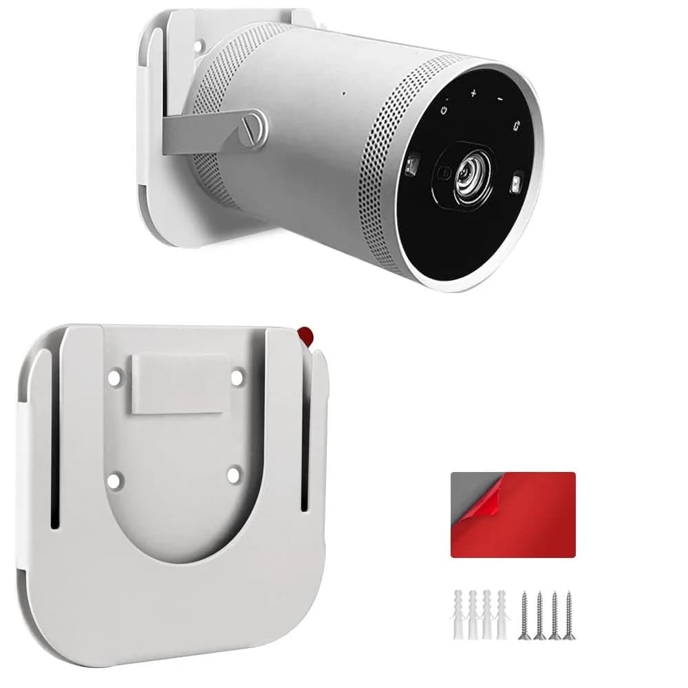 Chanvoo Drill-Free Wall Mount for Samsung Freestyle Projector & Freestyle 2 Accessories | White Steel Mount Shelf - main product image