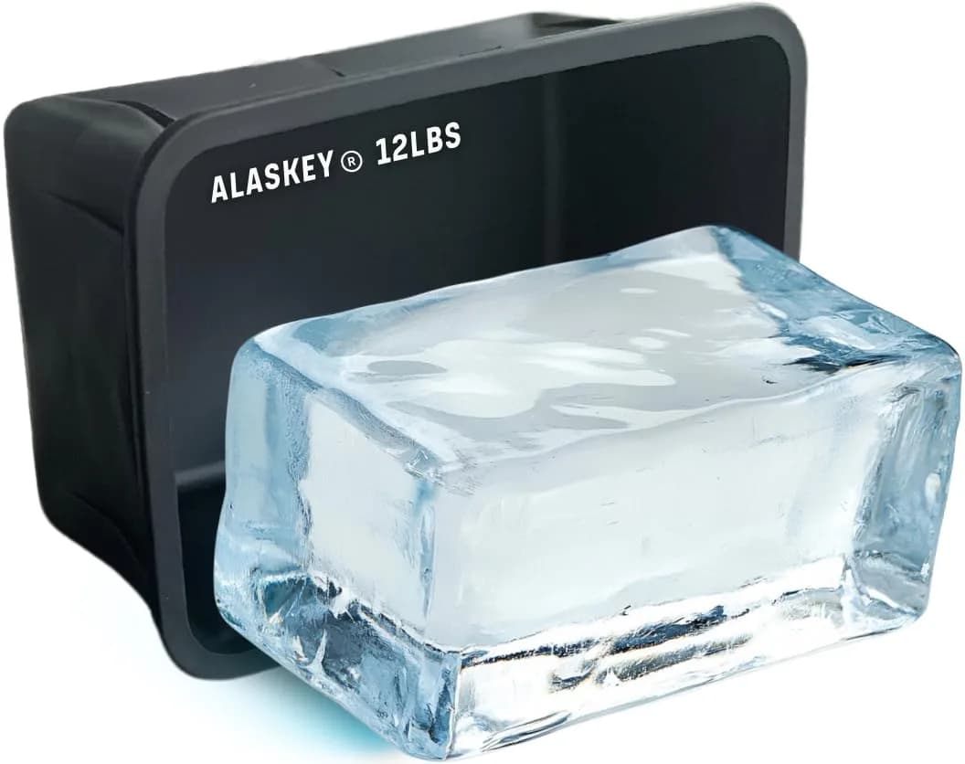 Alaskey Extra Large Ice Block Mold 2.5 lbs (1.13 kg) (2-Pack) | Professional Silicone Mold for Giant Ice Cubes