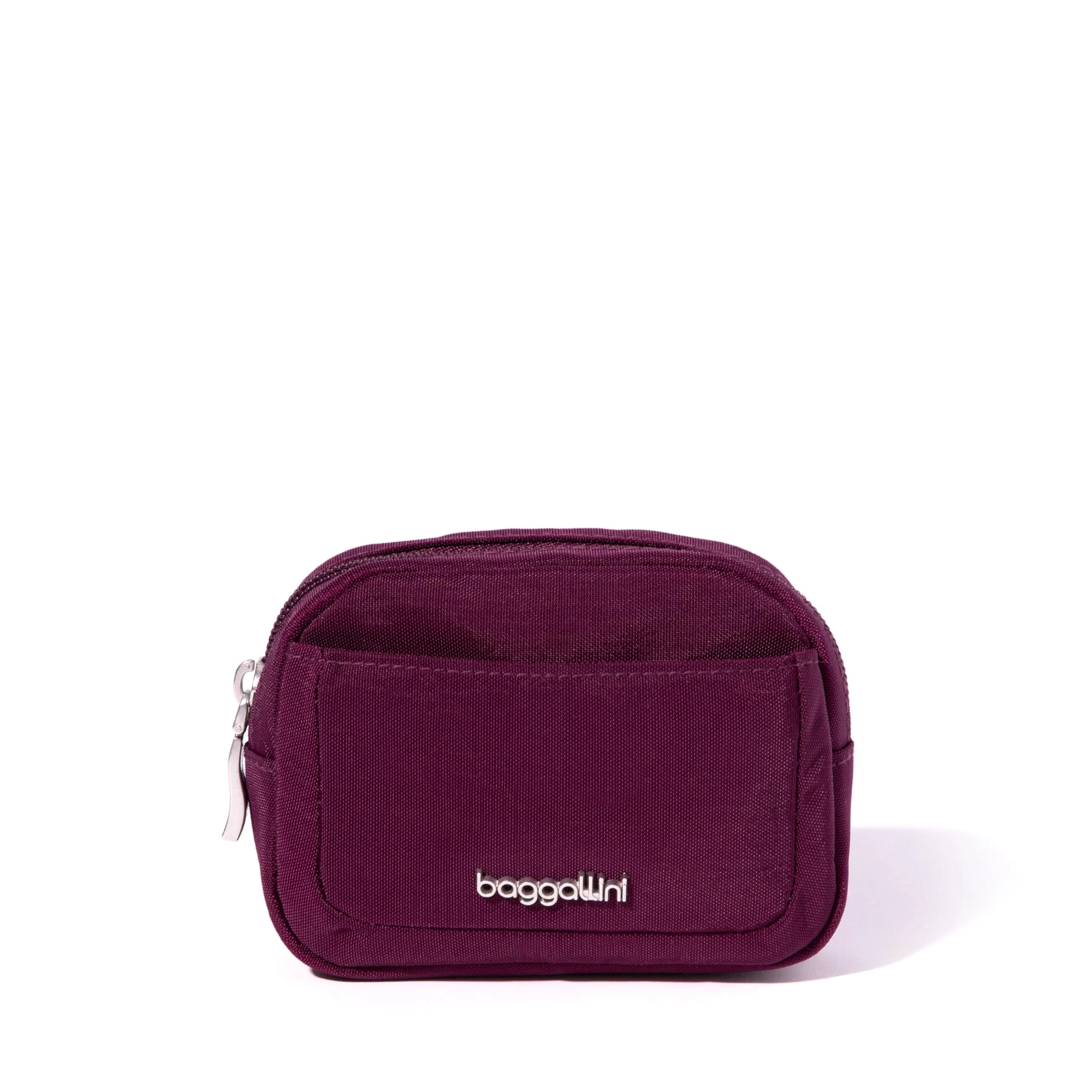 Baggallini Mini Cosmetic Pocket - Lightweight 4.9"W x 3.5"H x 1.5"D Makeup Bag | Mulberry - main product image