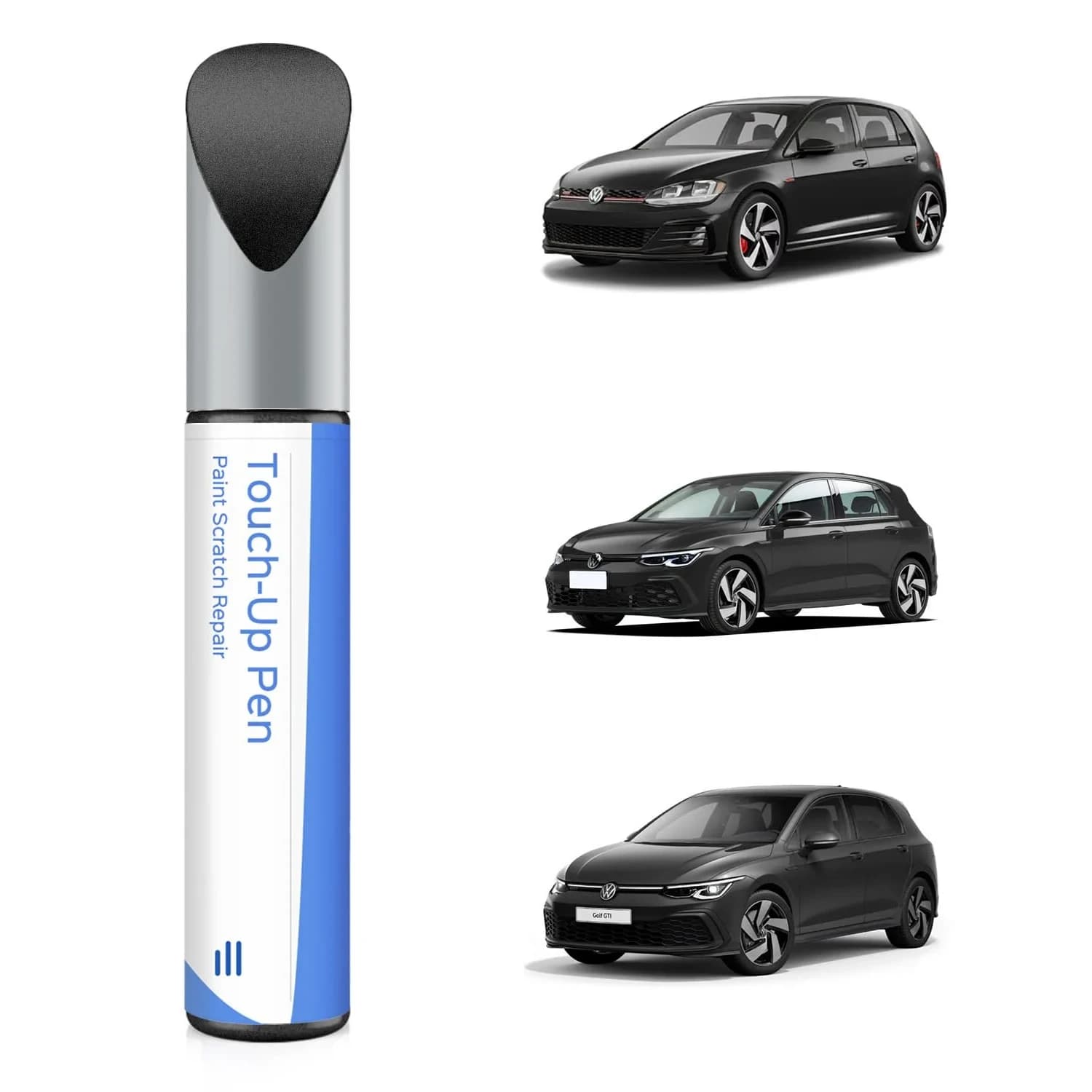 PARTS4EV LA9W/1K Carbon Steel Pearl Touch Up Paint 12ml (0.41 Fl Oz) | Volkswagen Exact Match for Chips and Nicks - main product image