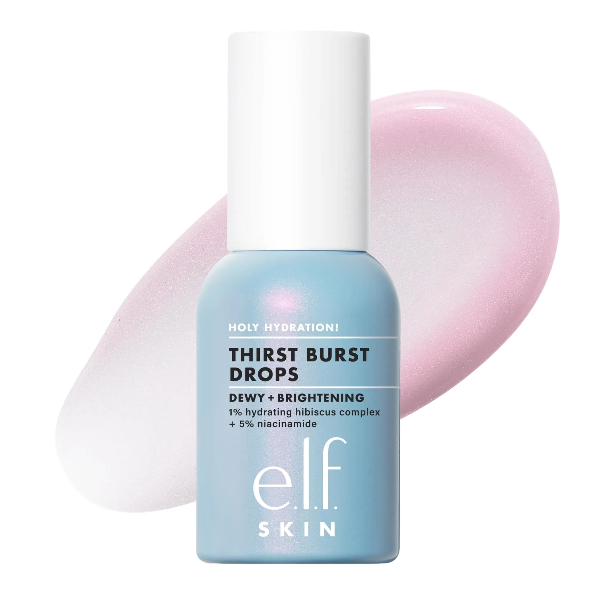 e.l.f. SKIN Holy Hydration! Thirst Burst Drops Face Serum 30ml | Hydrating, Brightening & Vegan