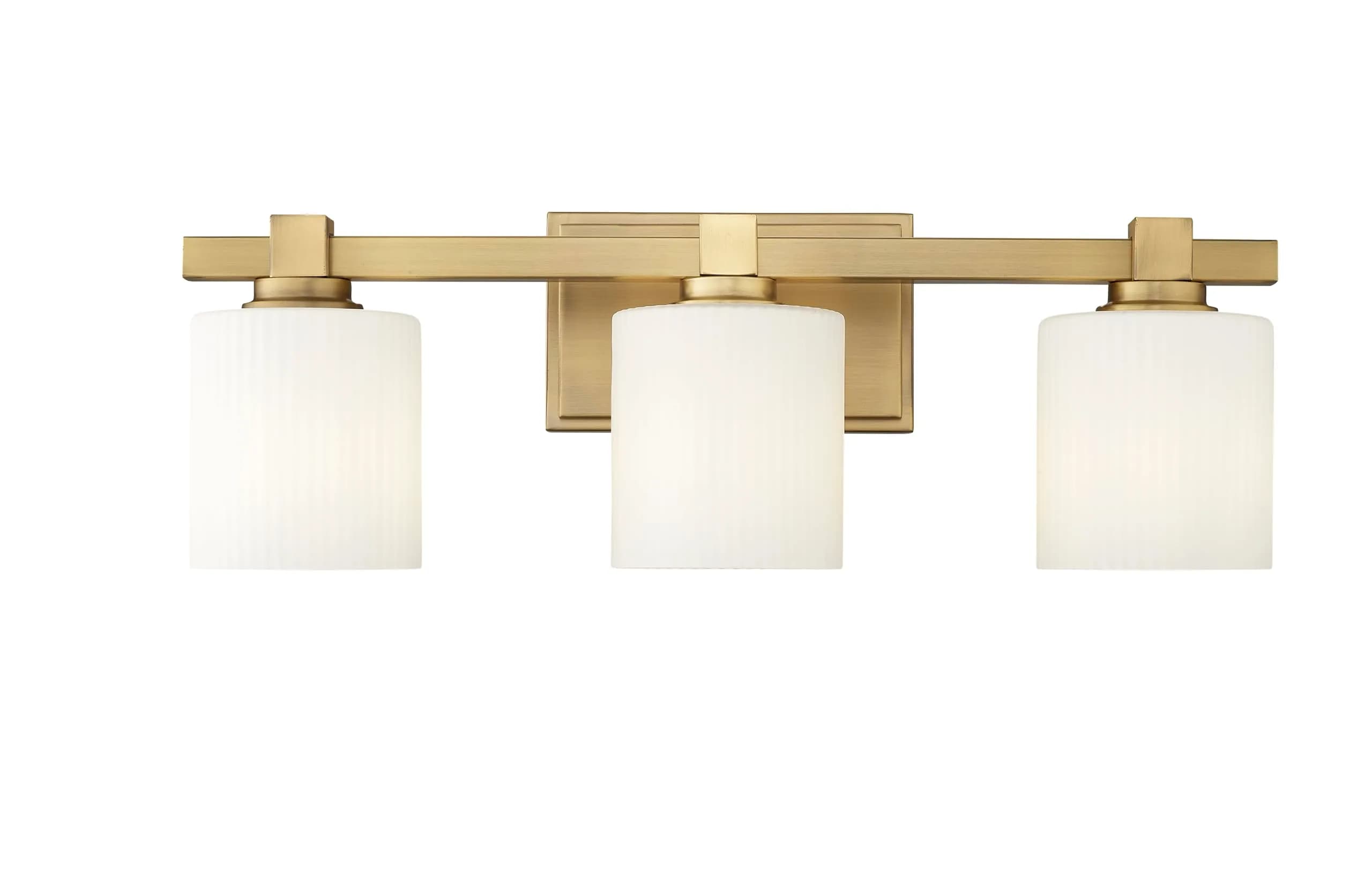 ML Lighting 23103-VB Indoor 3 Light Vanity in Vintage Brass | Elegant Bathroom Lighting