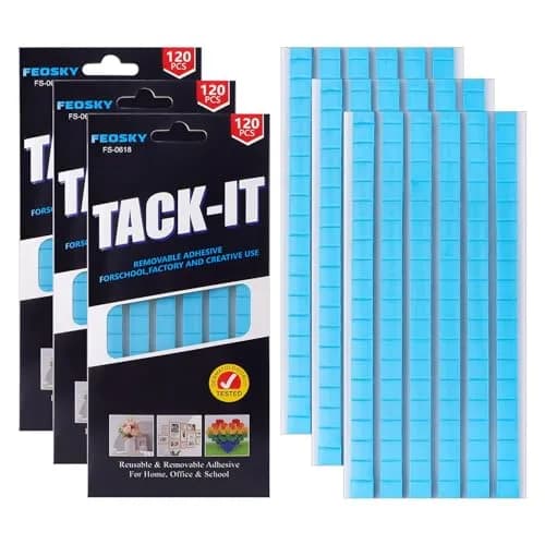 Feosky Adhesive Poster Sticky Tack Putty, Reusable & Removable Mounting Putty for Wall Paintings, Crafts & Decor (120-Pack, Blue) - main product image