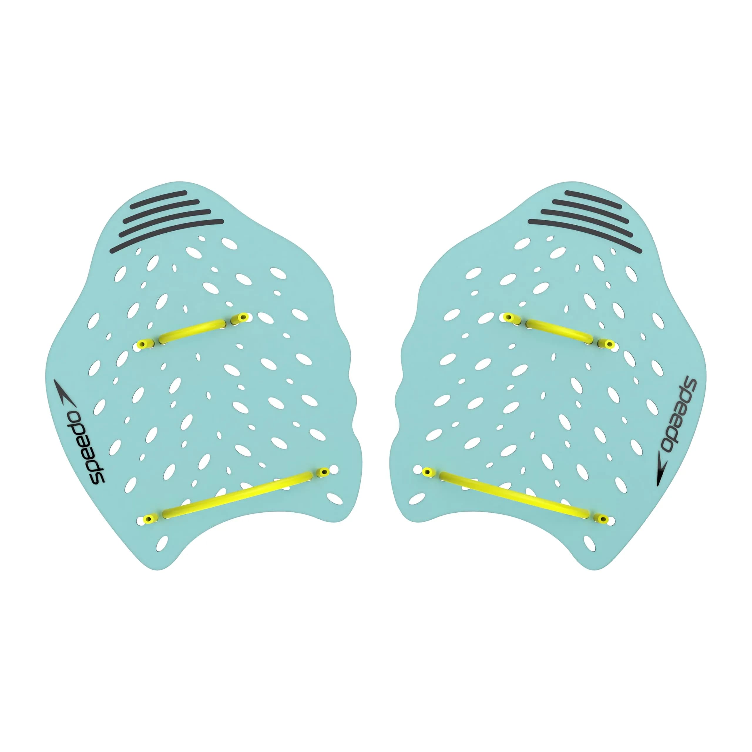Speedo Unisex-Adult Swim Training Power Plus Paddles | Wide Surface, Water Flow Holes, Removable Straps