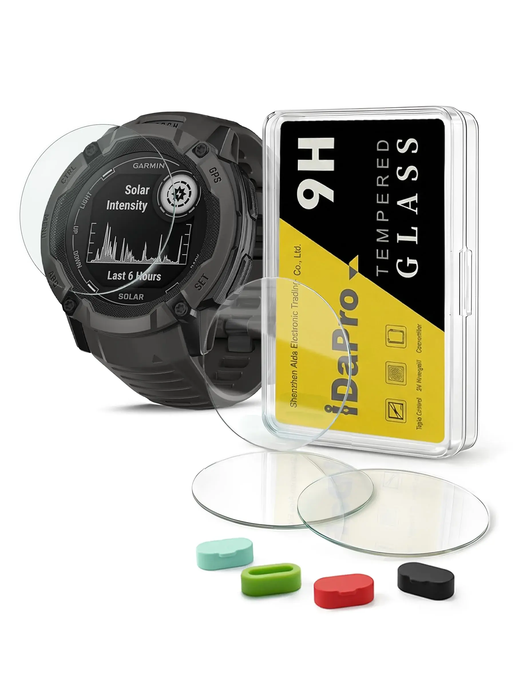 iDaPro Screen Protector for Garmin Instinct 2X Solar Tactical 9H Glass | Scratch & Drop Resistant, Ultra Thin, Easy Install - main product image