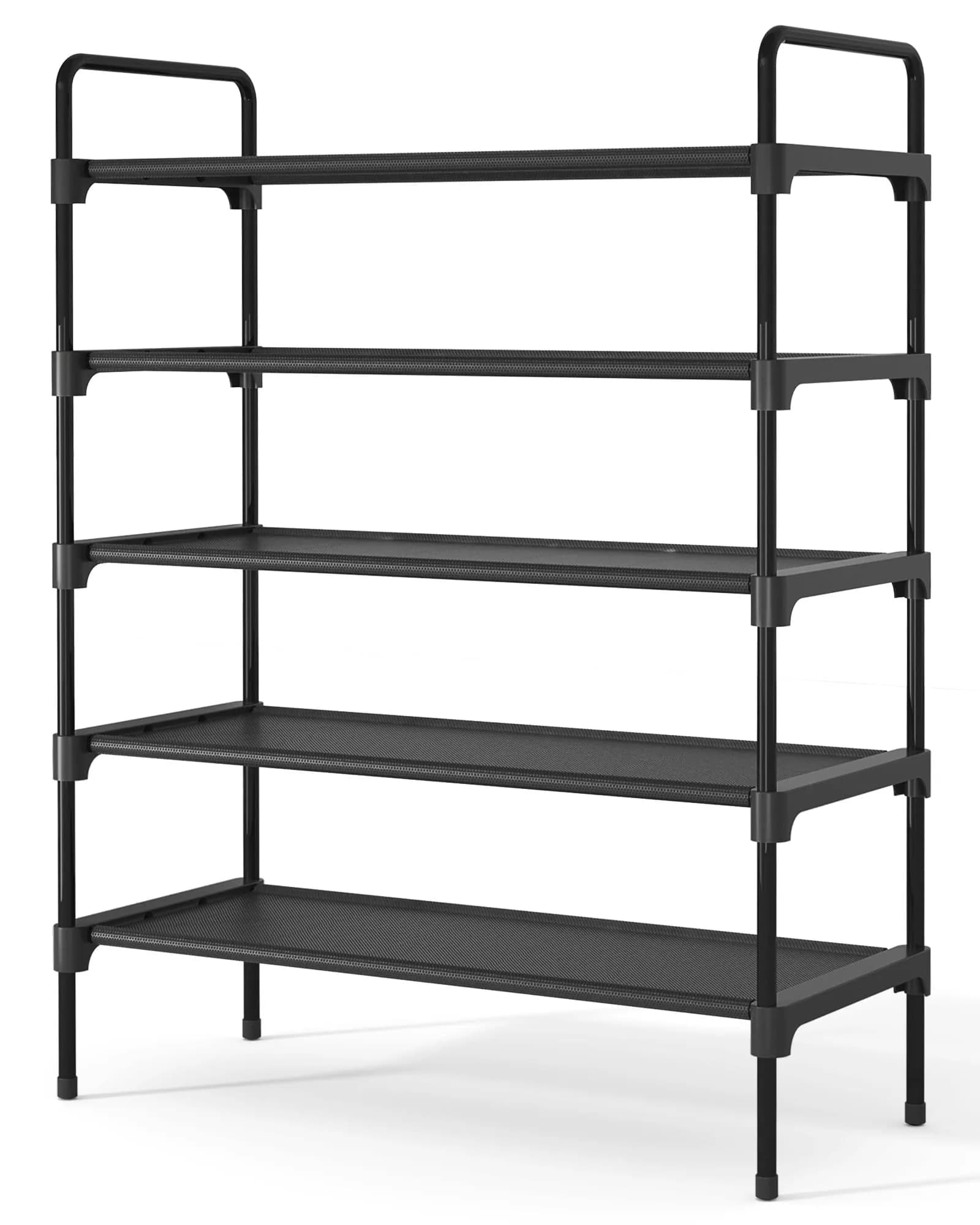 Kitsure Black 5-Tier Shoe Rack 70cm (27.6") | Organizes Up to 20 Pairs - main product image