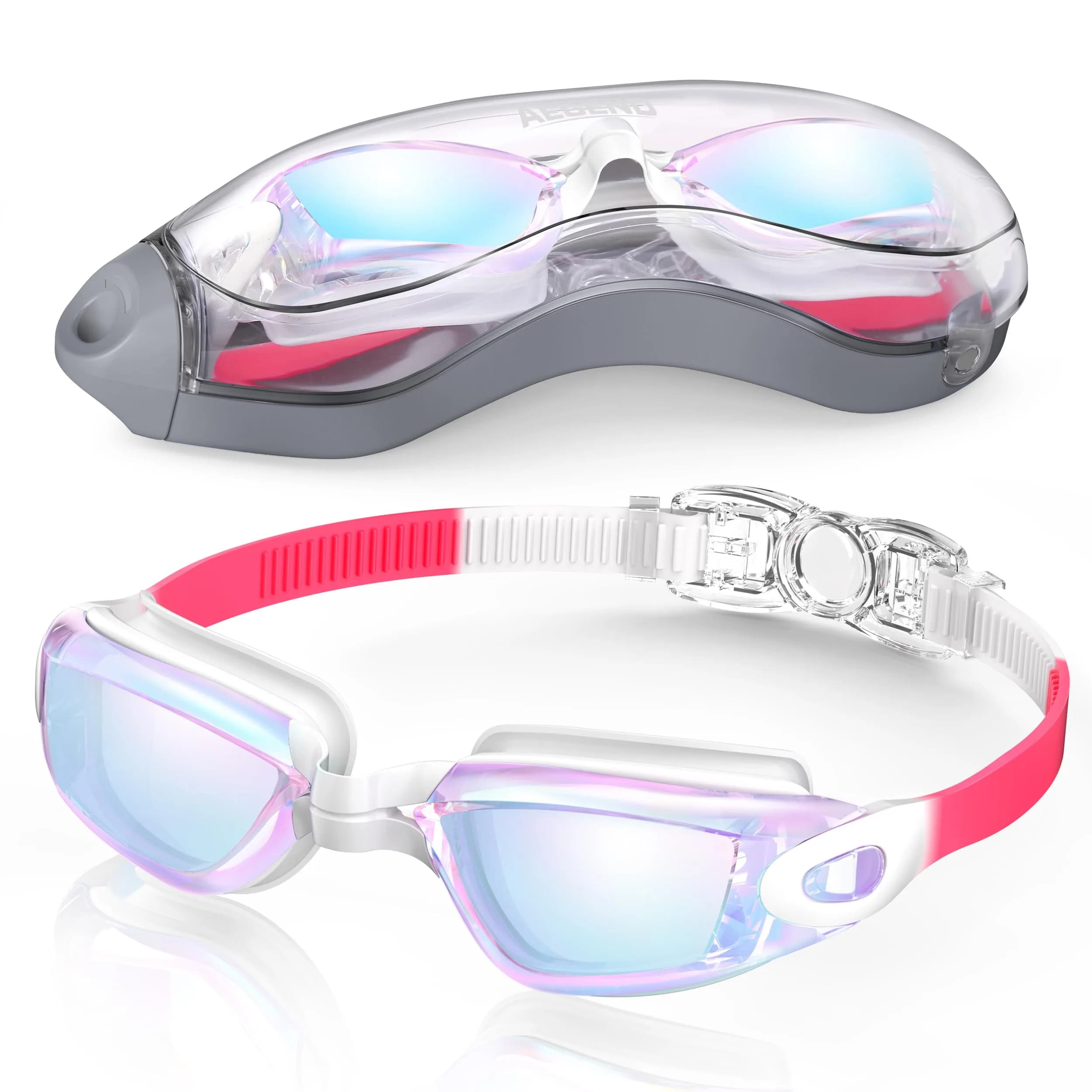 Aegend Swim Goggles No Leaking Full Protection Adult Youth | Anti-Fog UV Protection Tinted Lens - main product image