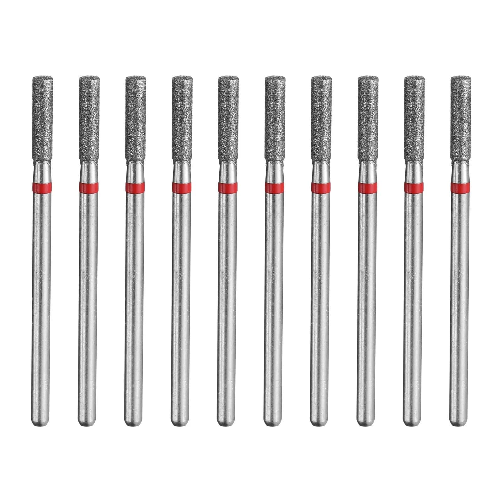 HARFINGTON Diamond Grinding Bit 2.5mm Cylinder Head 10mm Length | Stainless Steel & Diamond Coating, Suitable for Ceramic, Glass, Nails