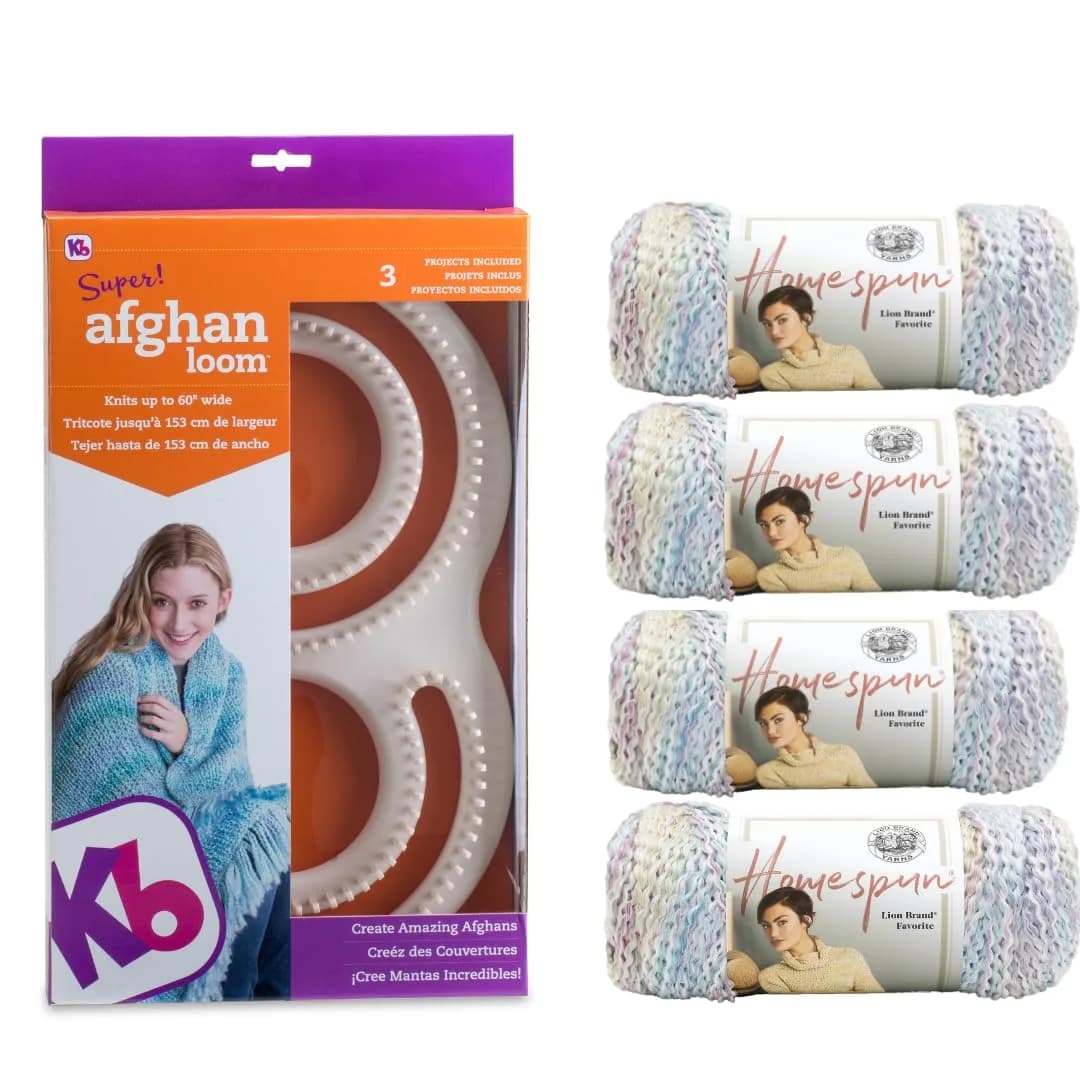 Authentic Knitting Board Afghan Knitting Loom & Kit 152cm (60") | Knit Blankets Seamlessly - main product image