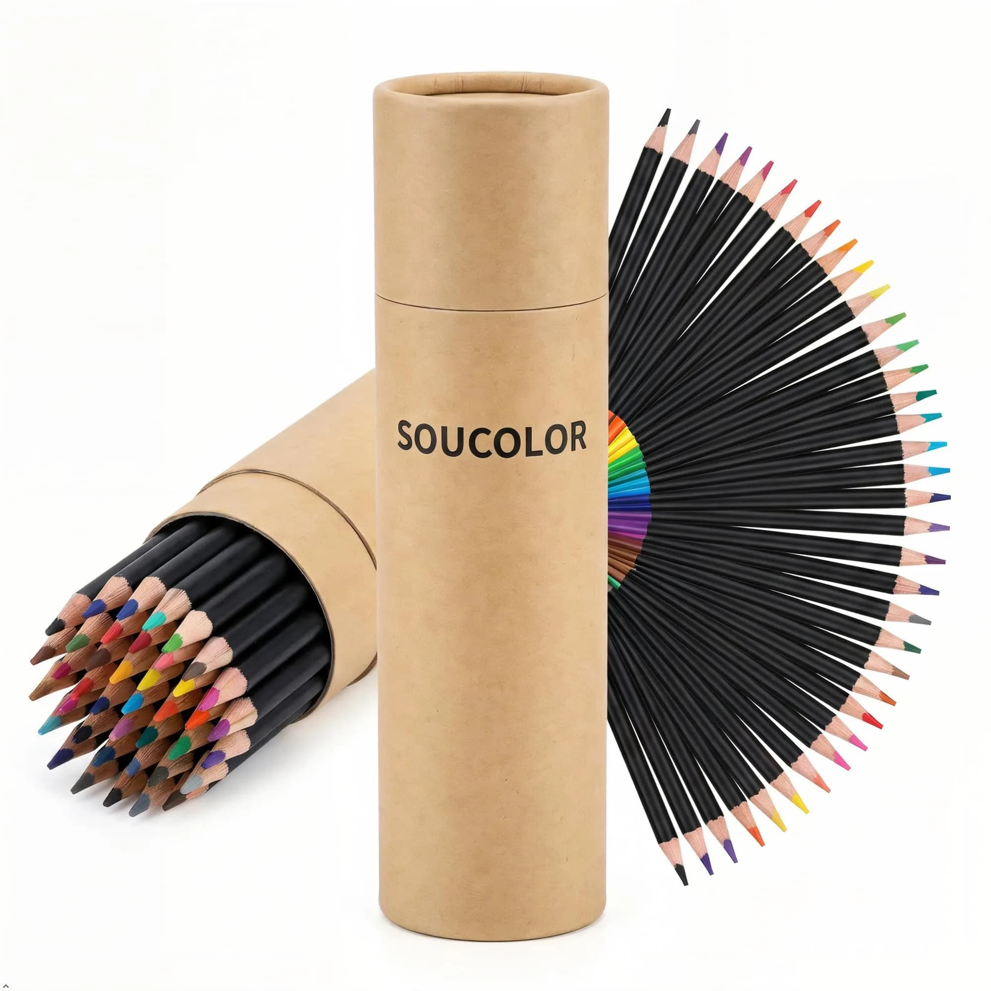 Soucolor 72-Pack Colored Pencils for Adult Coloring Books, Art Sketching Drawing, Back to School Supplies - main product image