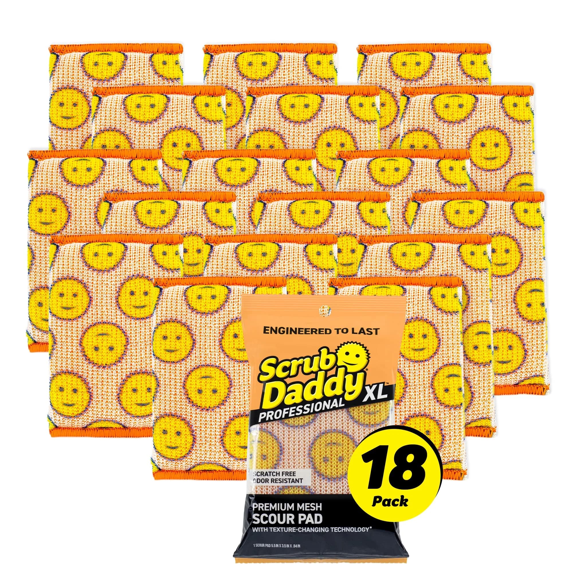 Scrub Daddy Scour Daddy XL Heavy Duty Non Scratch Sponge 18 Pack | Odor Resistant Kitchen Cleaning Tool - main product image