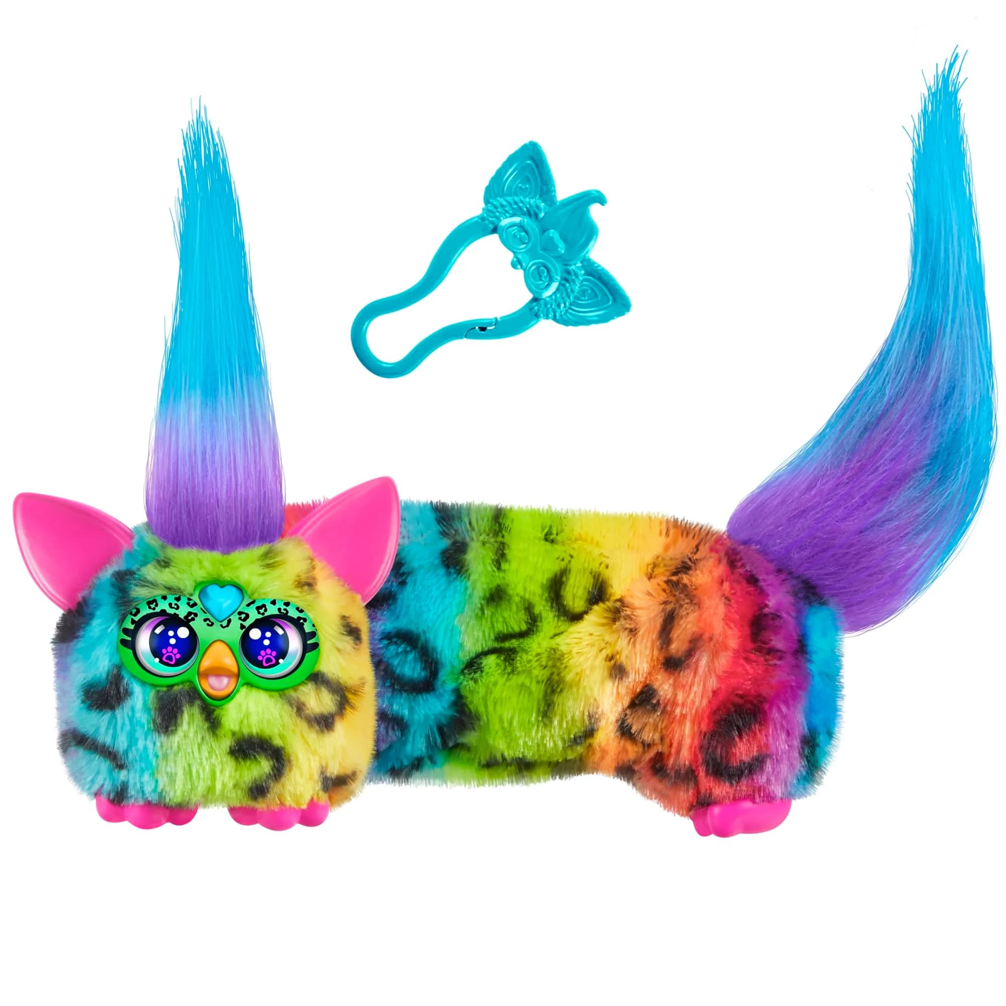 Furby DJ Furblets Rain-Bow-Kat Mini Electronic Plush Toy 11.4 cm (4.49 inches) | Interactive Music & Furbish Speaker - main product image