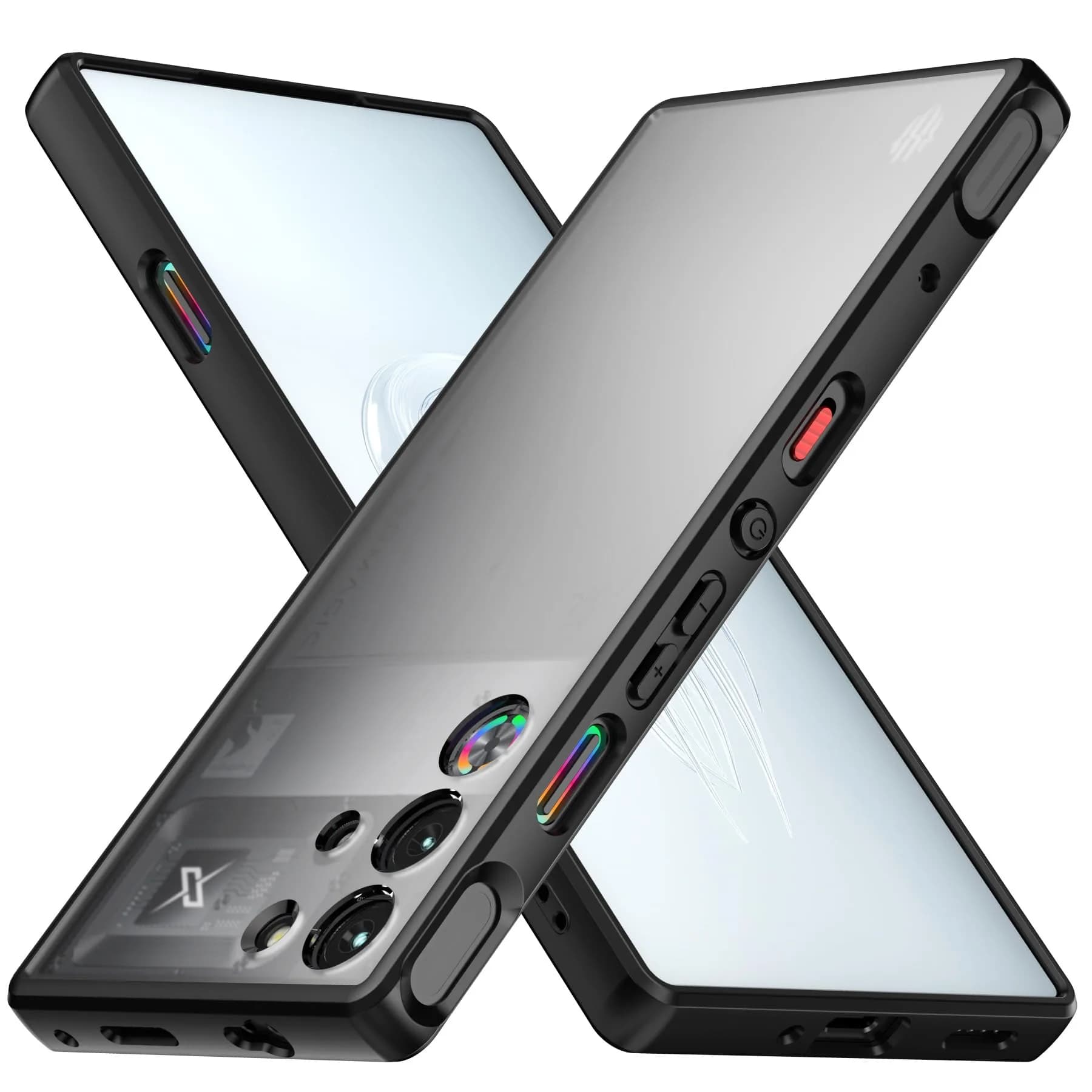 Foluu Slim Fit Case for ZTE Nubia Red Magic 10 Pro/Pro+ 2024 | Translucent Matte PC Back & TPU Bumper Protective Case