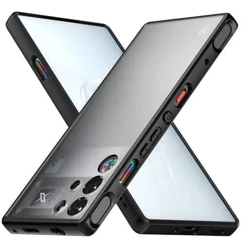 Foluu Slim Fit Case for ZTE Nubia Red Magic 9 Pro 16cm (6.4in) | Translucent Matte PC Back & TPU Bumper
