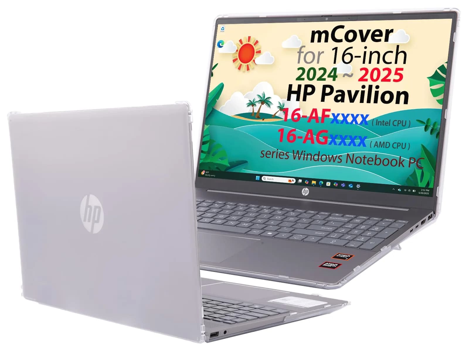 mCover Case ONLY for HP Pavilion 16-inch Laptop 2024+ | Clear Polycarbonate Shell (70-120 chars) - main product image
