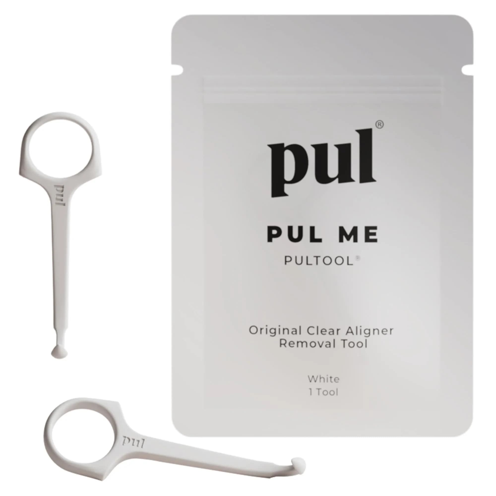 The Pultool Aligner Removal Tool 2 Pack (White) | Hygienic & Easy Removal for Clear Aligners - main product image