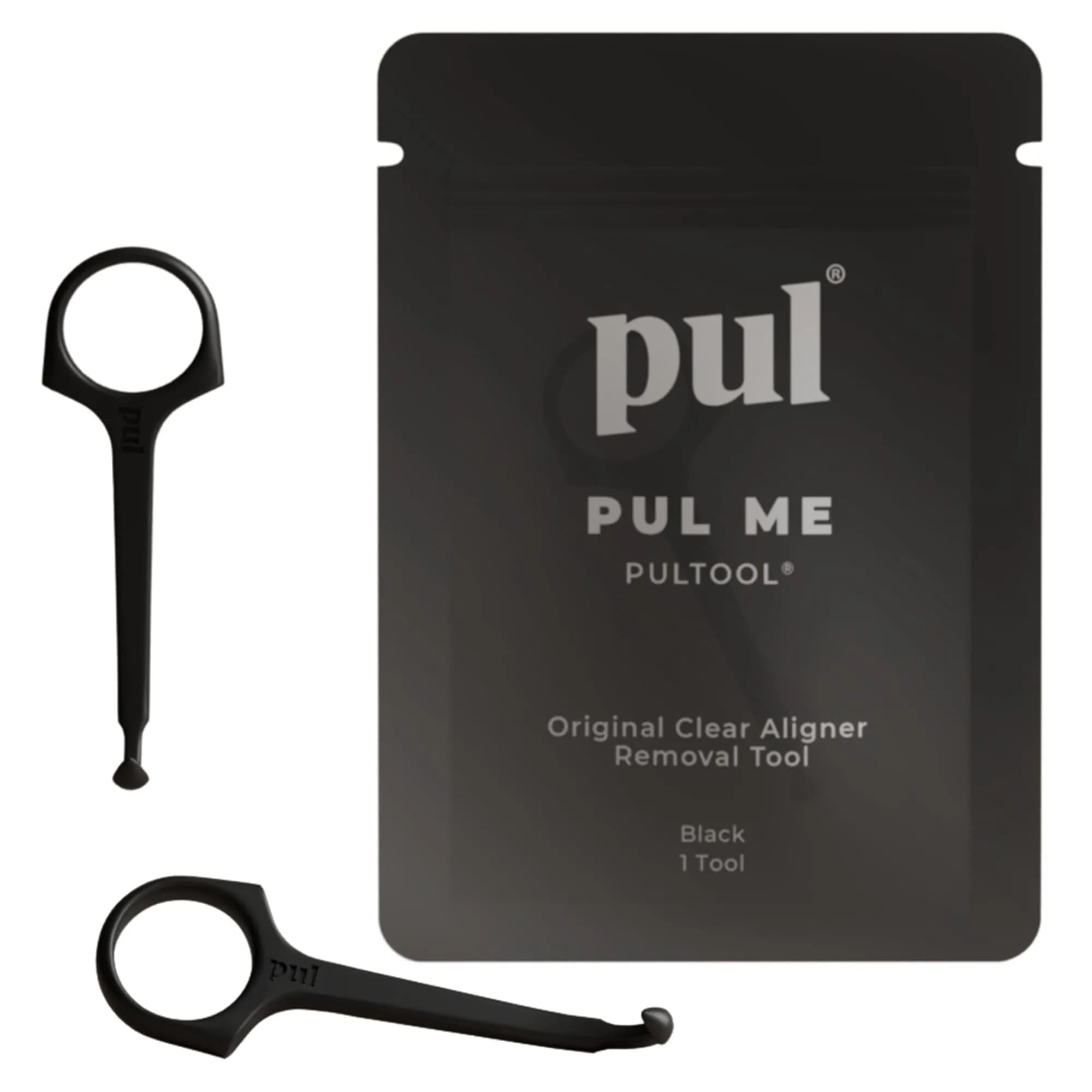 The Pultool Aligner Removal Tool 2-Pack (Black) | Hygienic & Easy Orthodontic Accessory - main product image