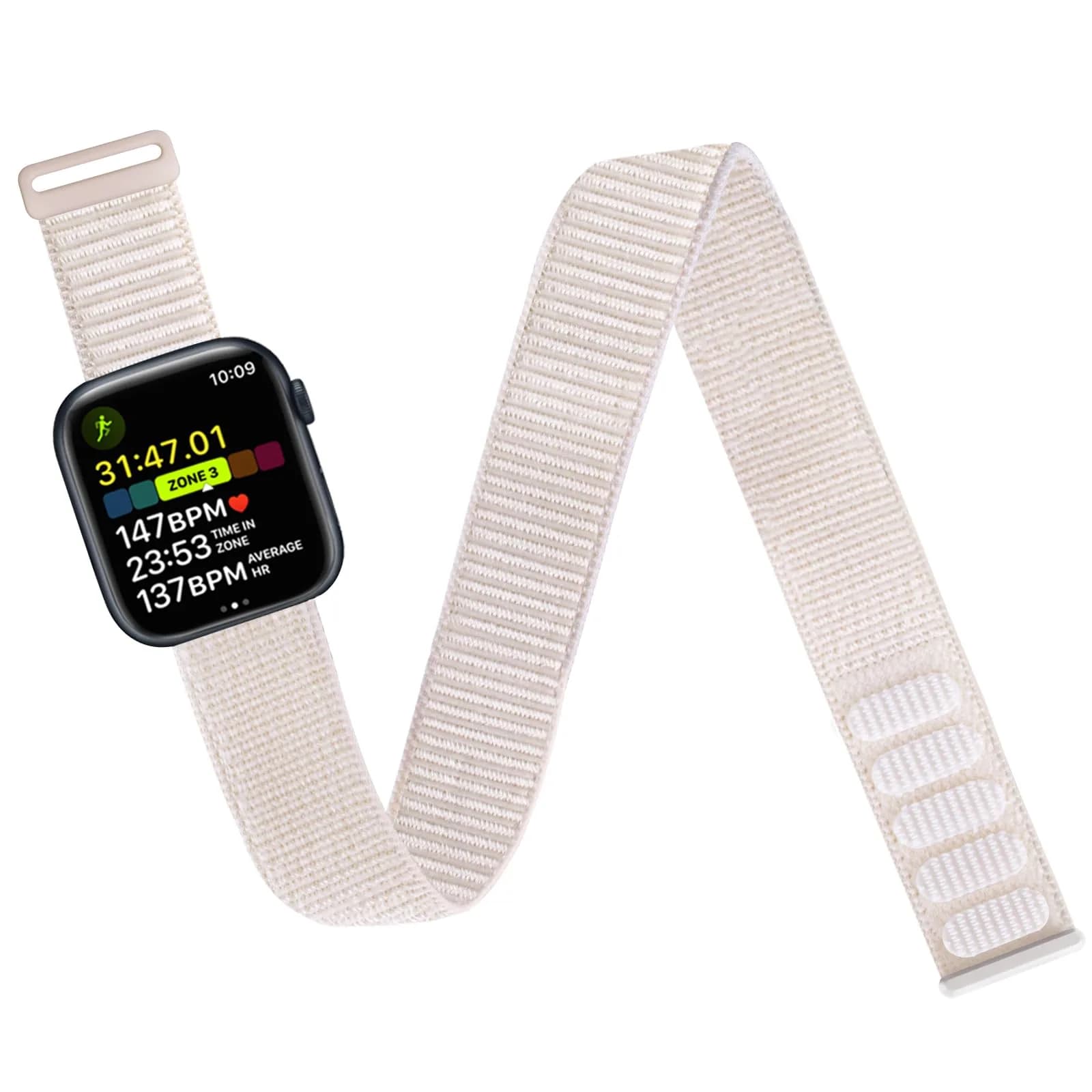 Keepamor Ankle/Arm Band Compatible with Apple Watch 49/46/45/44/42/41/40/38mm Nylon Sport Loop | Breathable & Adjustable for Workouts