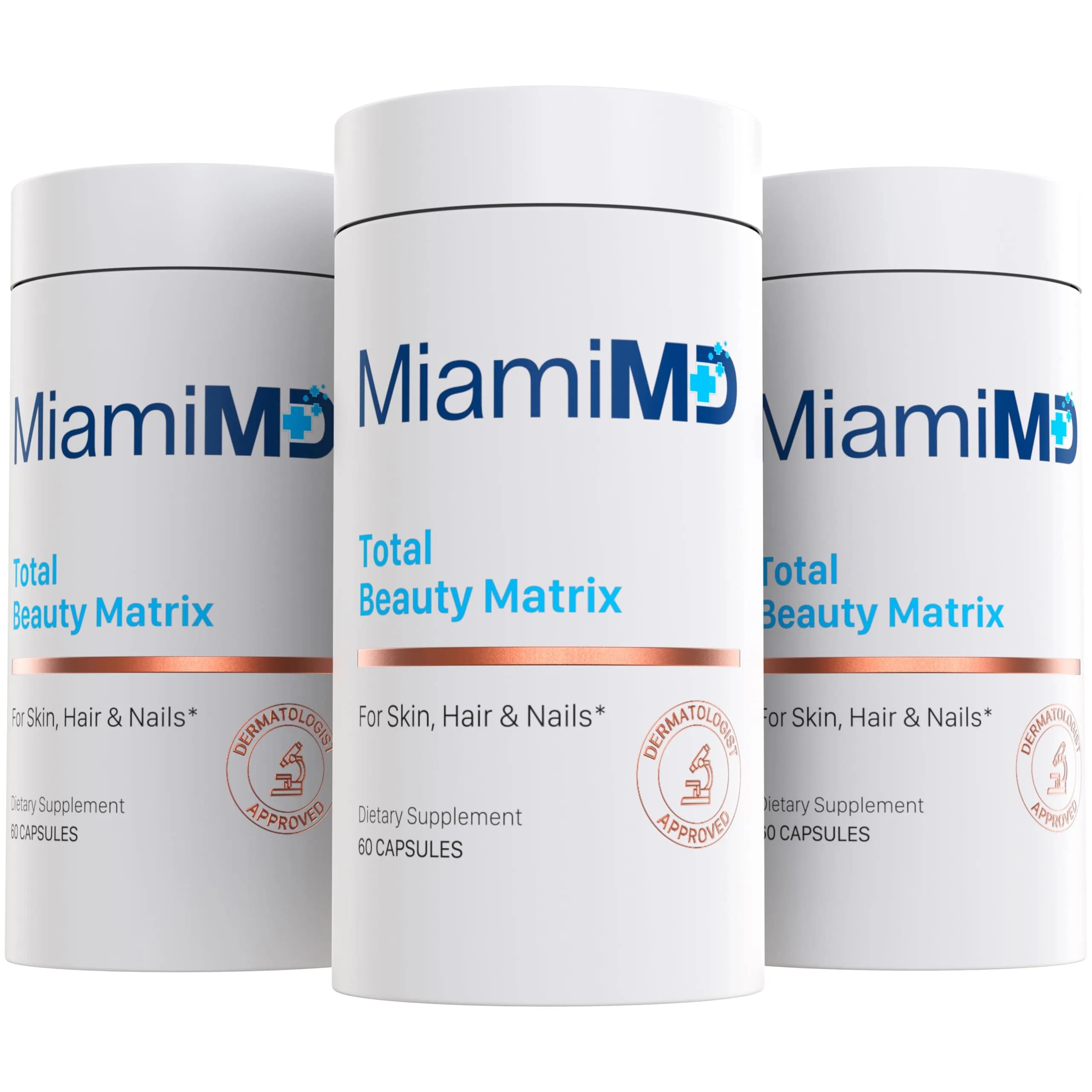 MiamiMD Total Beauty Matrix Collagen Capsules 60 Count | Vitamin C for Hair, Skin & Nails - main product image