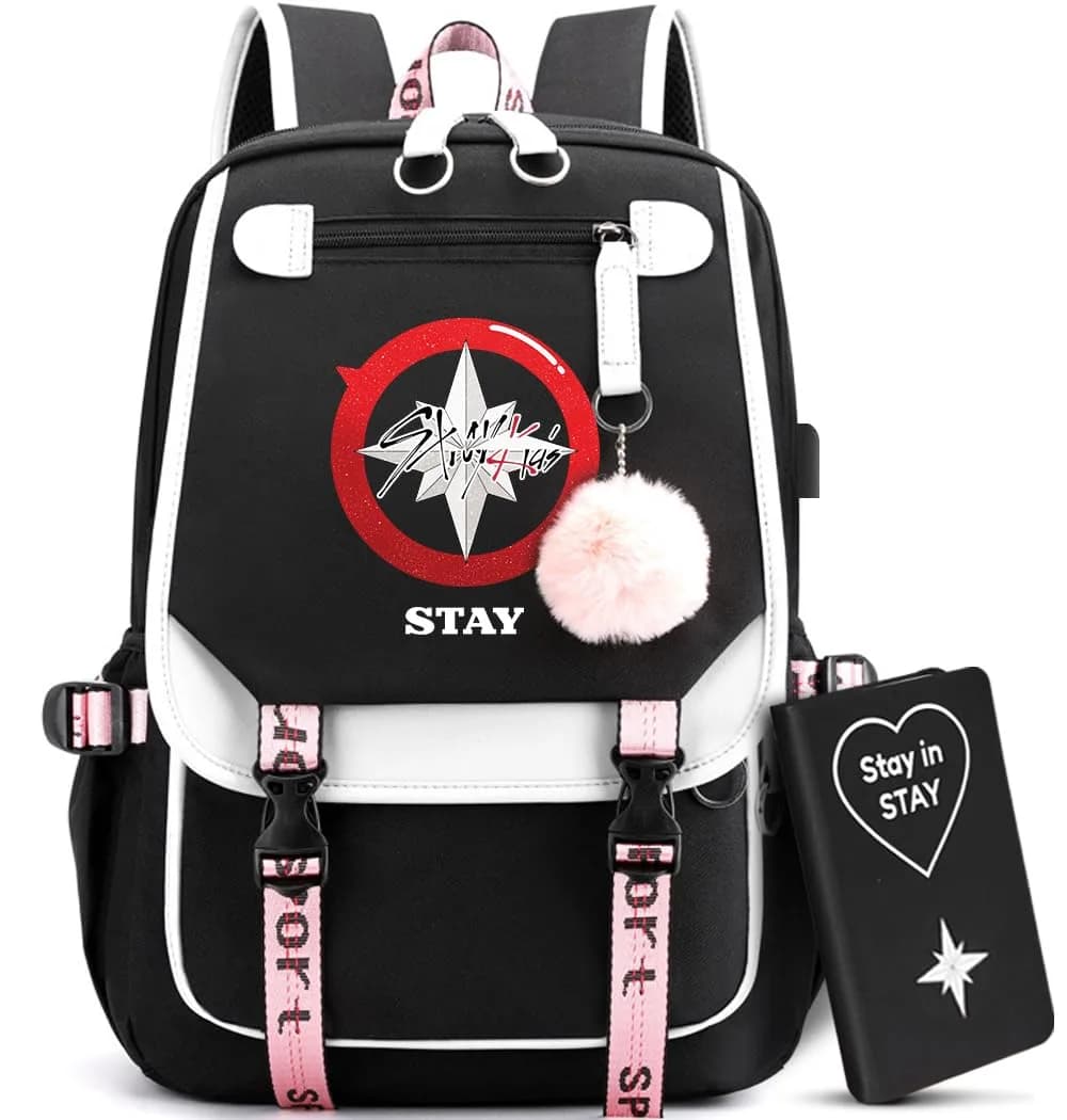 Swico Remado Stray Backpack Large Capacity Laptop Bag Bookbag with Notebook, USB Charging & Headphone Port for STAY Music Fans - main product image