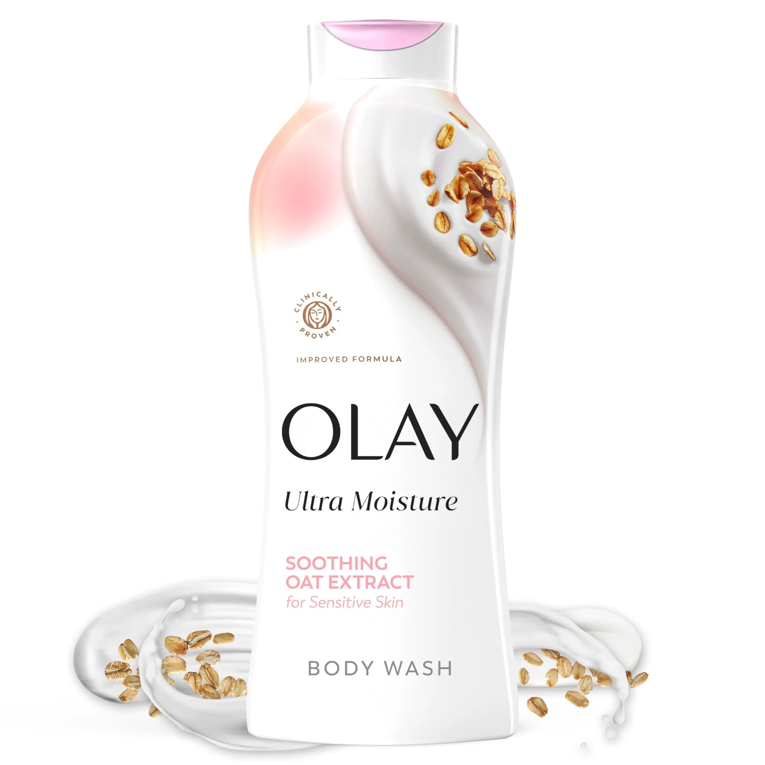 Olay Ultra Moisture Soothing Body Wash with Oat Extract 650ml (22 fl oz) | 24hr Moisturizing for Sensitive Skin - main product image