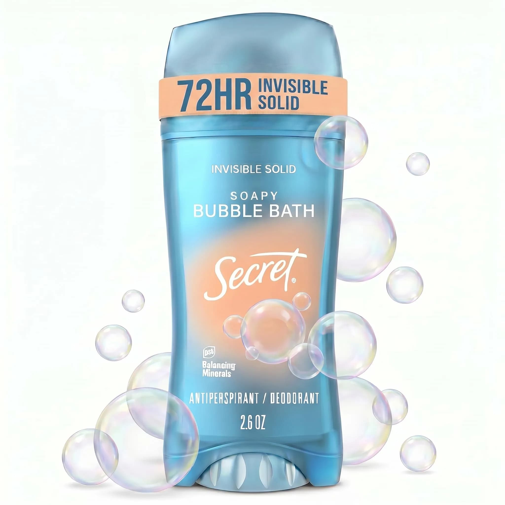 Secret Fresh Antiperspirant Deodorant for Women, Soapy Bubble Bath Scent, 72hr Protection, 77g (2.6 oz) - main product image