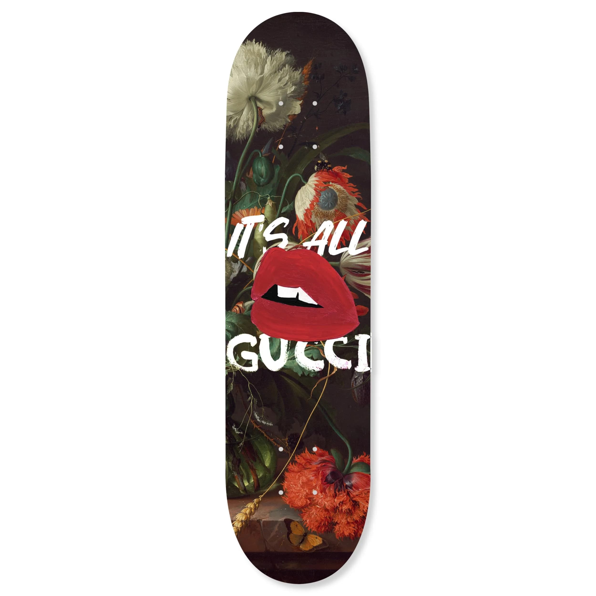 NotoriArt Modern Typography Acrylic Wall Art Die-Cut 8" x 32" Graffiti Lips Skateboard