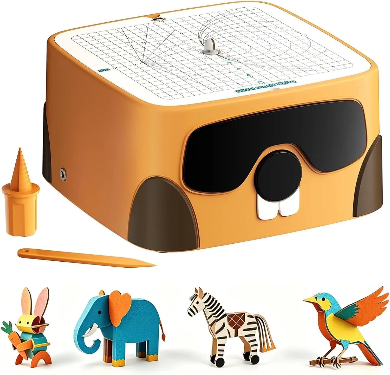 BEAVERBOT Cardboard Cutter for Kids, Safe Cardboard Saw Machine | Creative, Child-Friendly DIY Toy