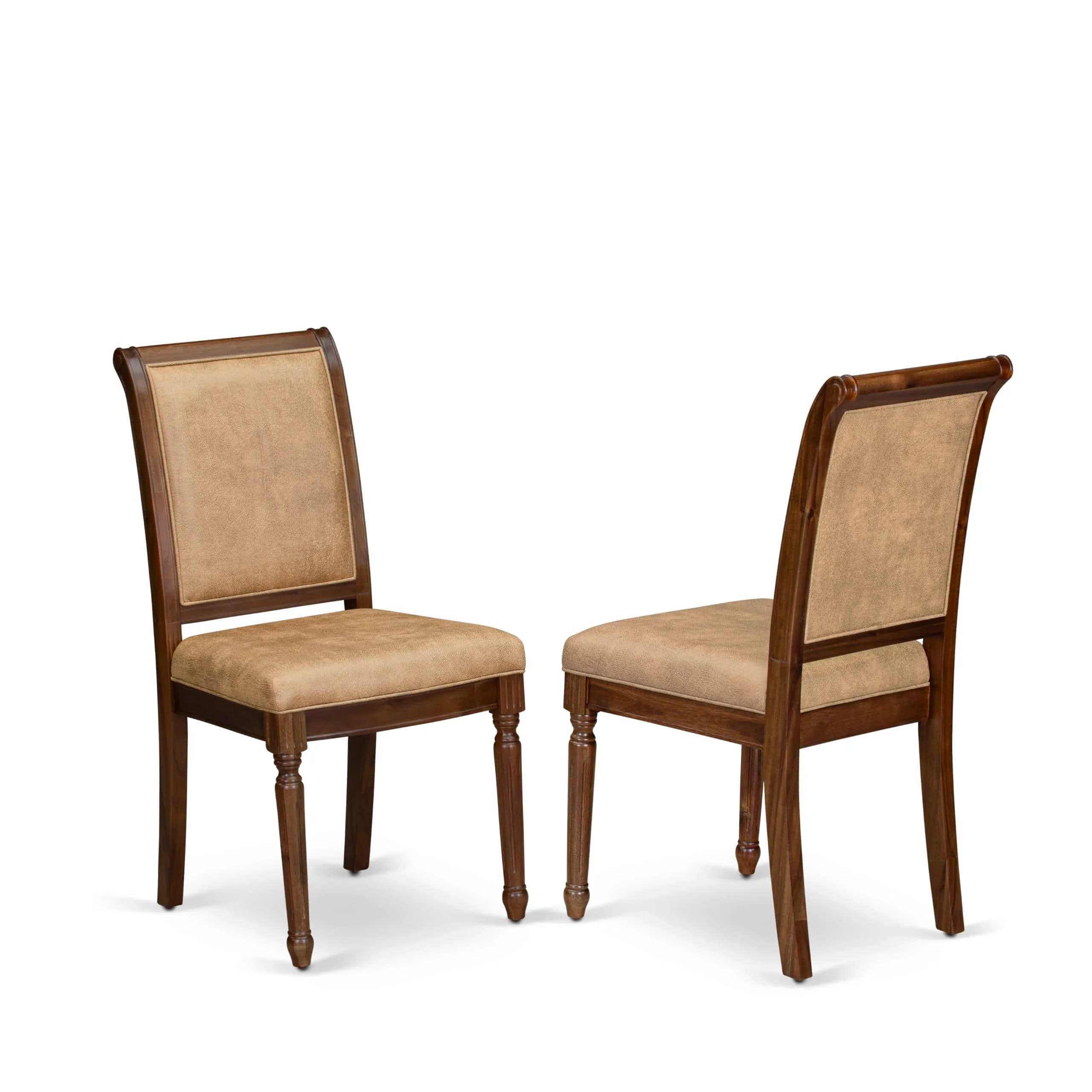 Luxe by East West Furniture CYC-AWA-28 Modern Dining Chairs 19x19.5x39 in Grey Polyester, Set of 2