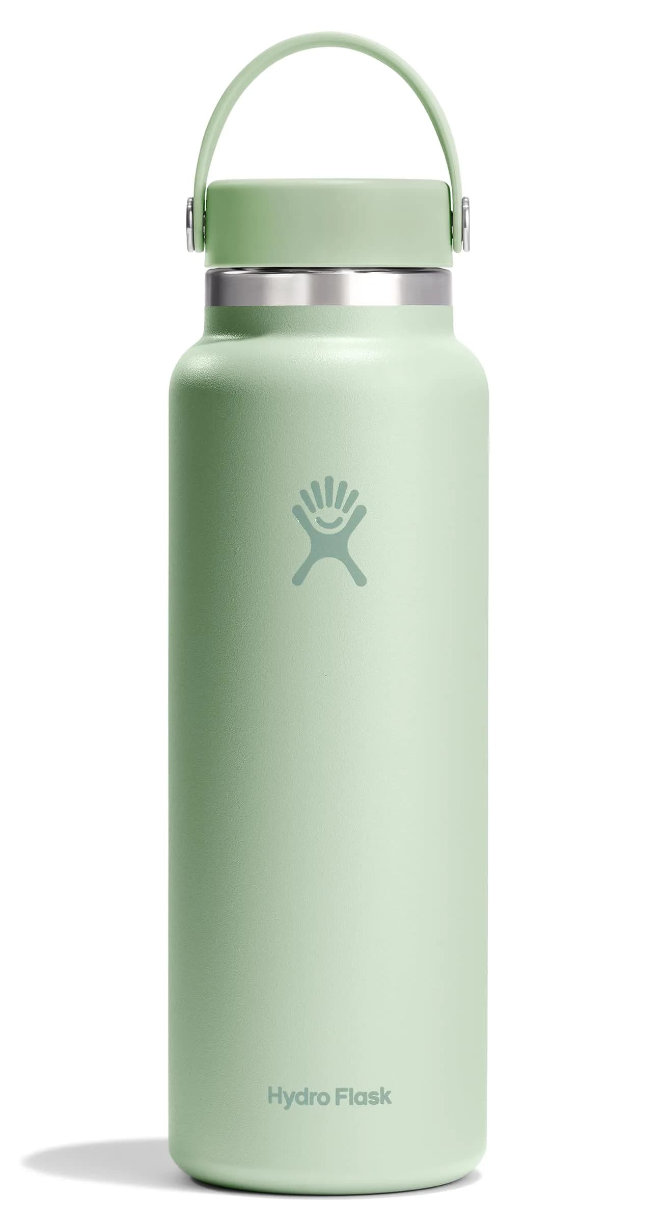 Hydro Flask 40 Oz Tonal White Wide Mouth Water Bottle | Insulated Stainless Steel, Cold 24 Hrs, Hot 12 Hrs