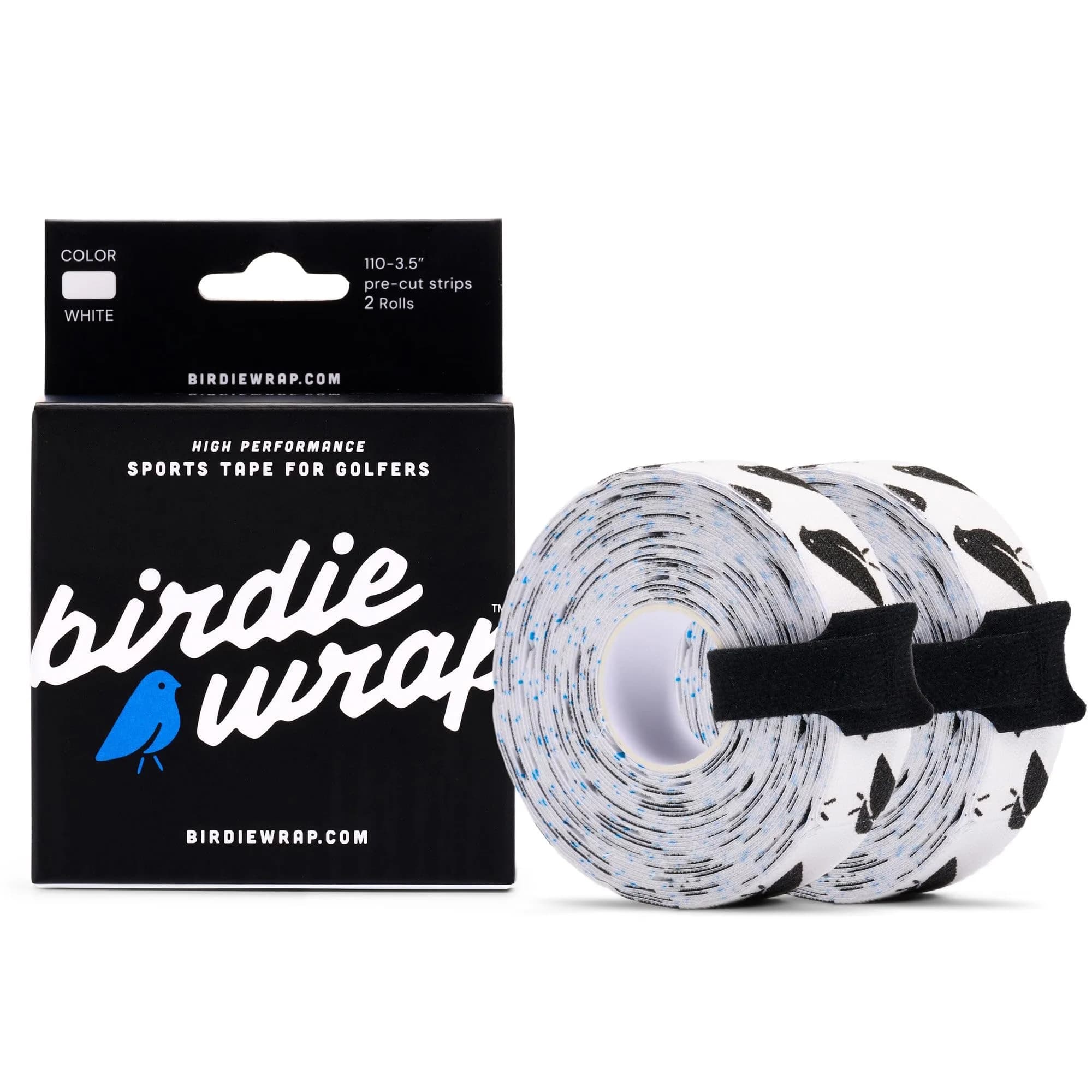 BirdieWrap Golf Sports Tape Wrap, 4-Way Stretch Athletic Tape for Hands and Fingers, Waterproof, Pre-Cut 110 Golf Finger Tape Strips - main product image