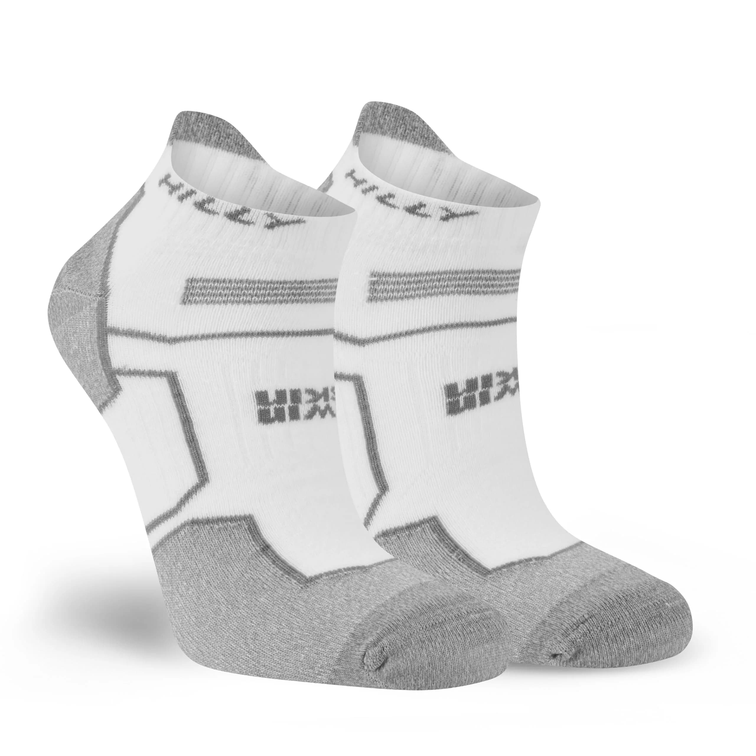 Hilly Twin Skin Socklet Running Socks - White | Blister-Free, Moisture Wicking, Ankle-High