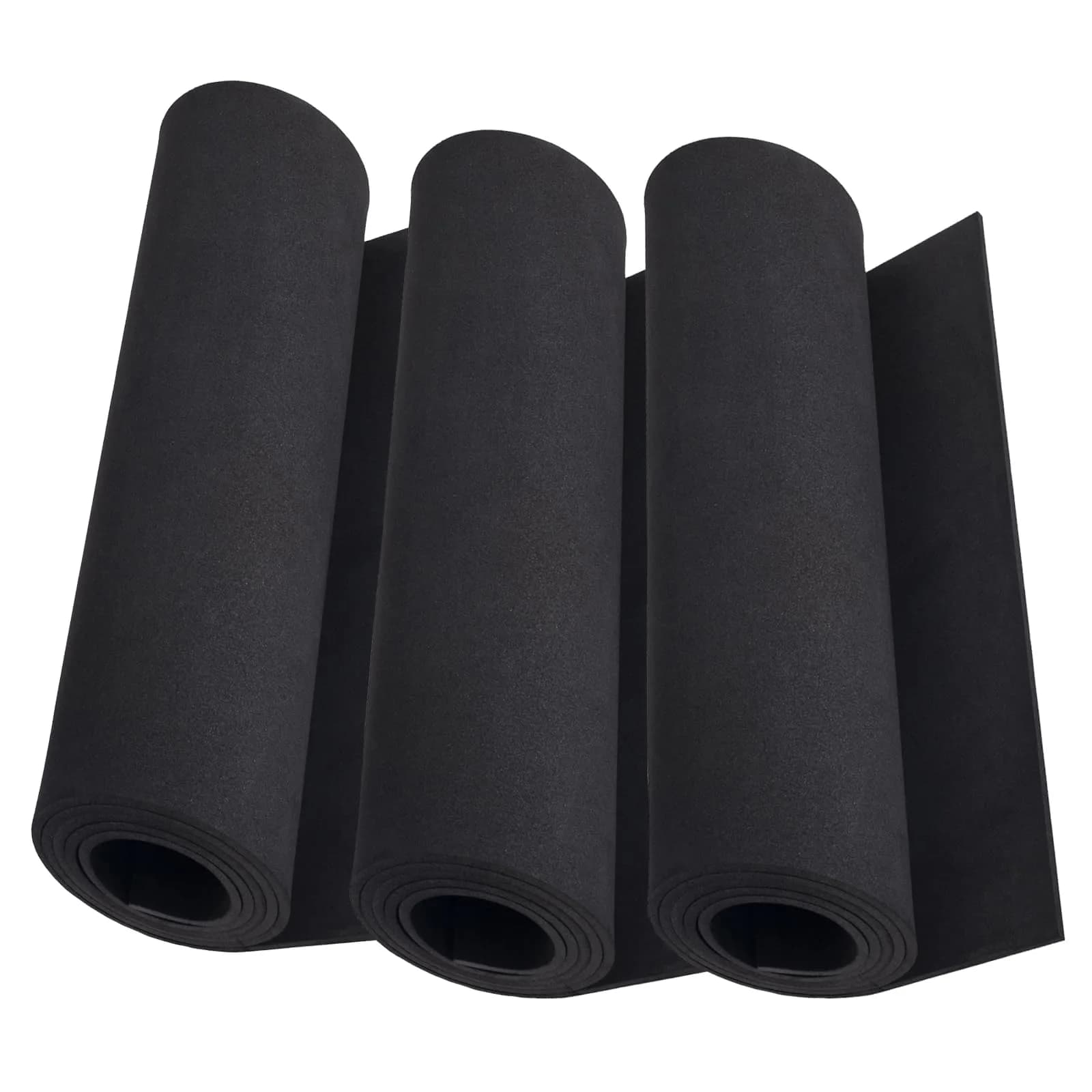 MEARCOOH 2mm Thick Black EVA Foam Sheets Roll (3-Pack, 13.5" x 49") | Premium Craft Foam for Cosplay - main product image