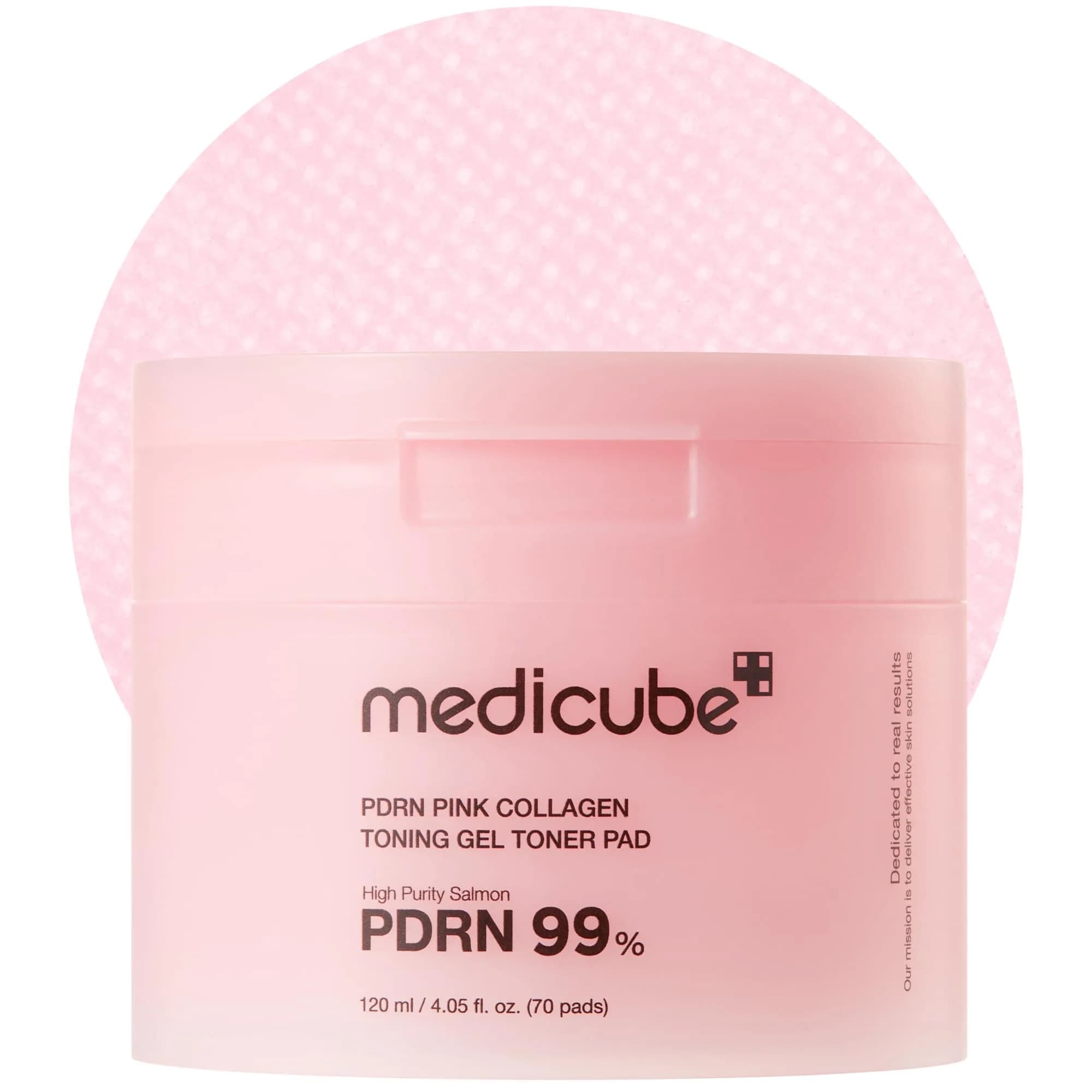 medicube PDRN Pink Collagen Jelly Toner Pads 70 Count | Soothing & Radiance - main product image