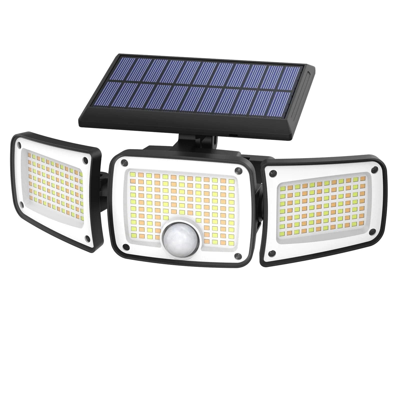 Orbecco Solar Motion Lights 288 LED 3000lm 3 Color Temps | IP65 Waterproof Outdoor Wall Mount - main product image