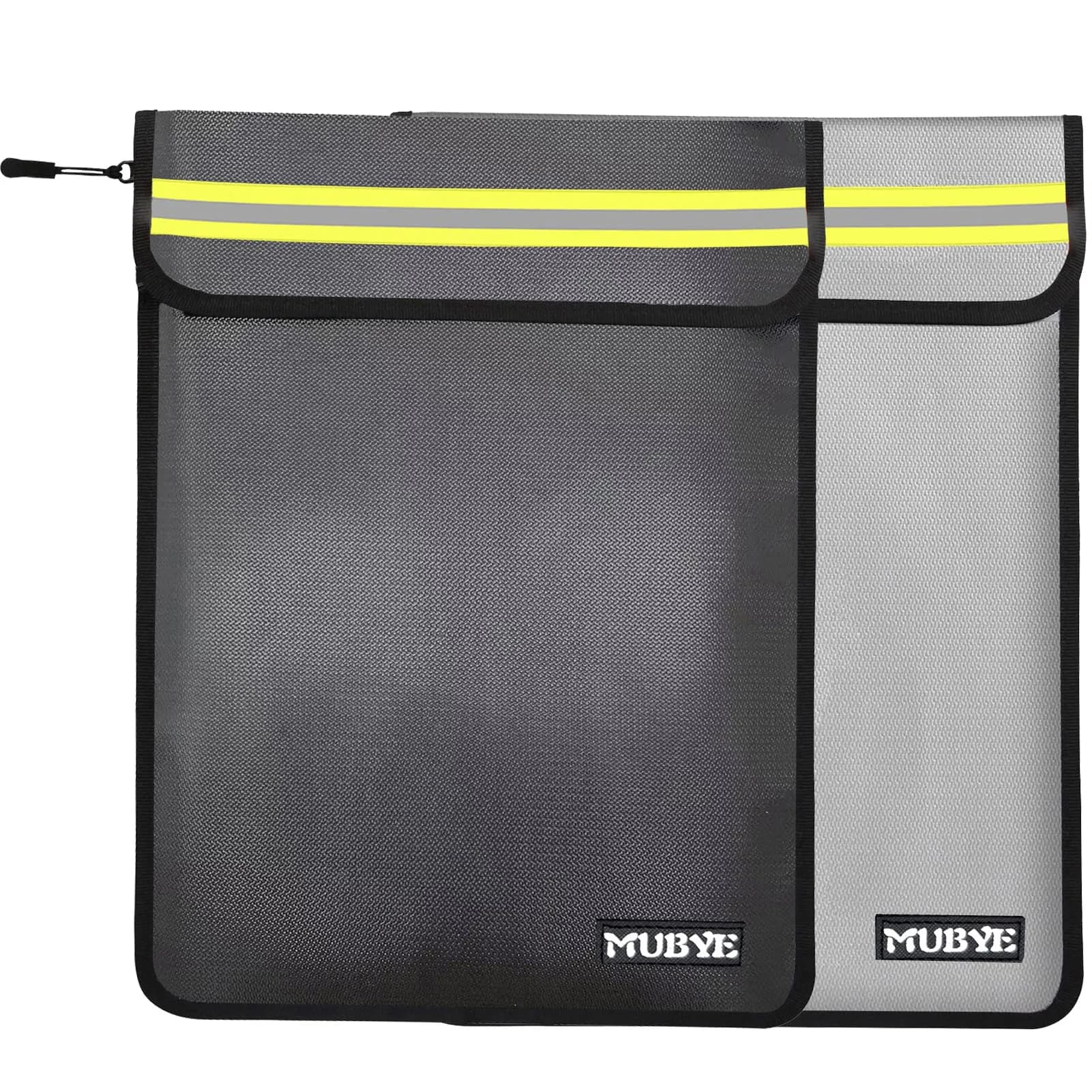 MUBYE Fireproof Waterproof Document Bag 2 Pack 15"x 11" | Protects Valuables from Fire and Water - main product image