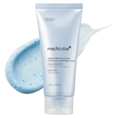 medicube Zero Pore Capsule Cleansing Foam AHA BHA PHA 120g (4.23 oz) | Deep Cleansing for Texture & Pore Care - main product image