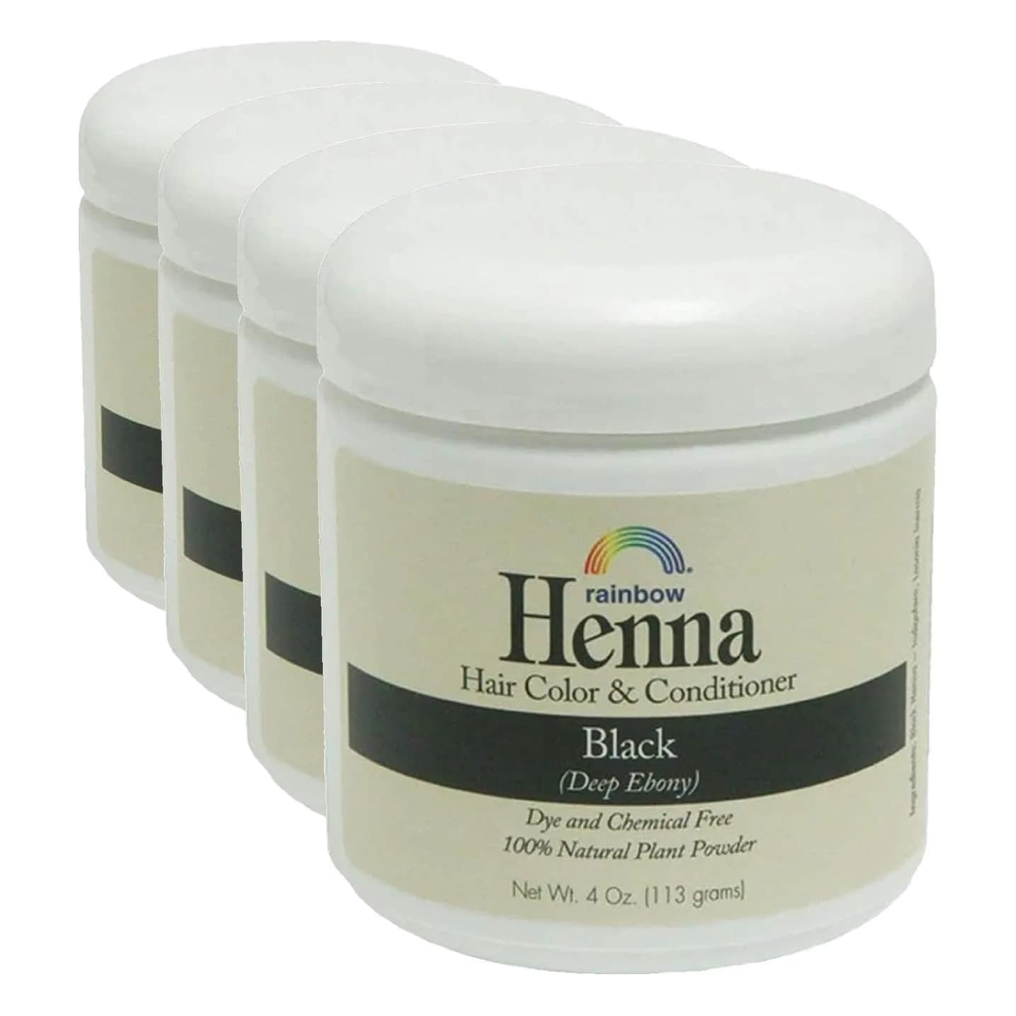 Rainbow Research Henna Hair Color and Conditioner, Persian Black Deep Ebony, 1814 g (16 Ounce) | 100% Botanical Hair Color - main product image