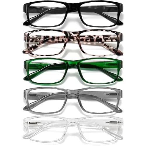 Gaoye Blue Light Blocking Reading Glasses 5-Pack | Clear Lenses for All-Day Computer Use - main product image